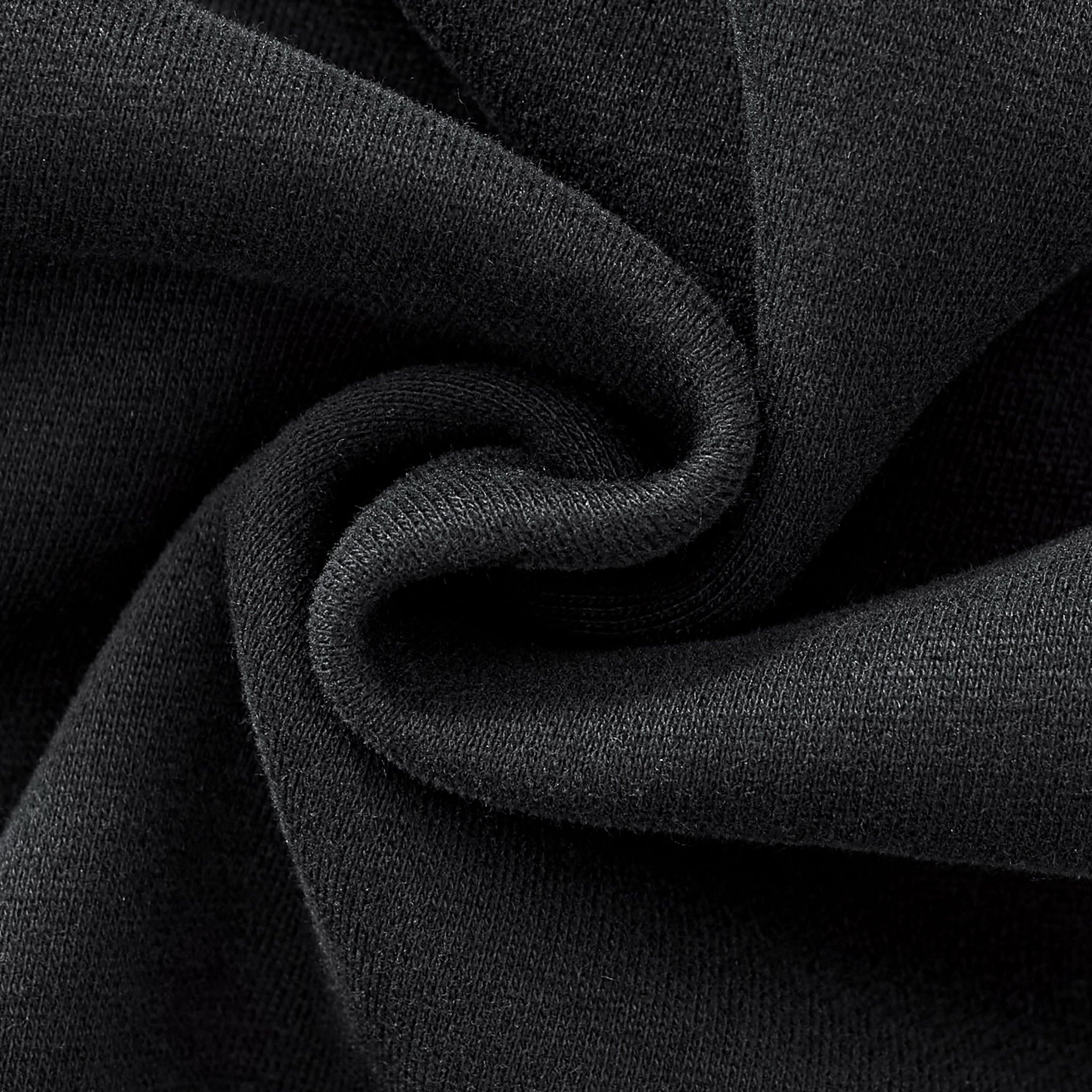 Close-up of black fabric with folds