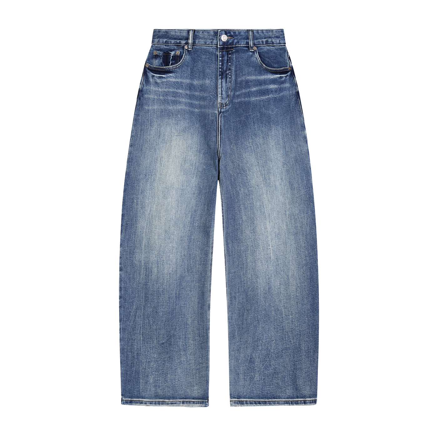 Blue jeans on a black background
