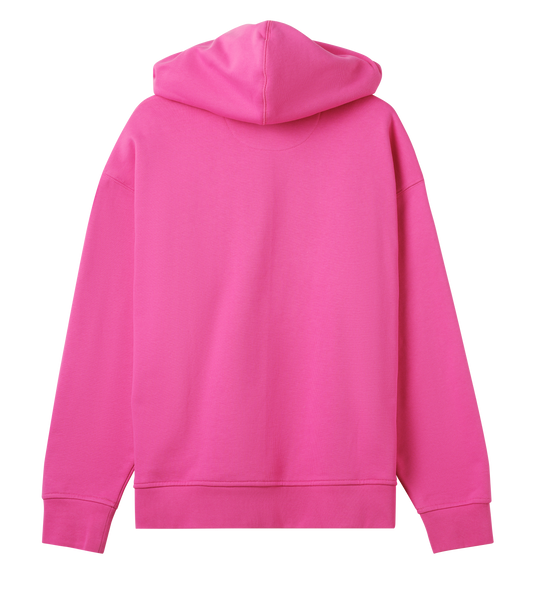 Dons Fortress Box Hoodie in Hyper Pink Back Womens