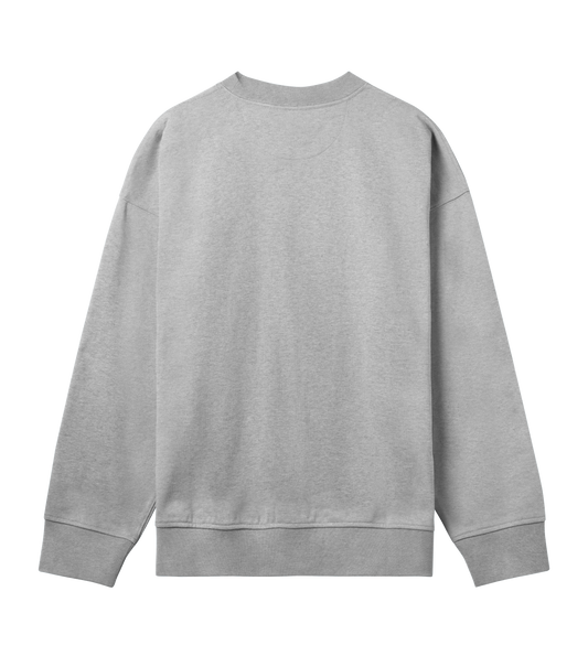 Dons Fortress Box Pullover in Grey Melange Back