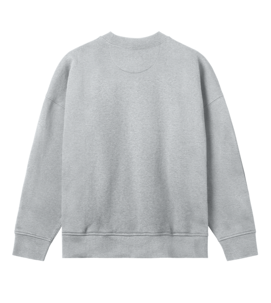 Dons Fortress Box Pullover in Grey Melange Back Womens