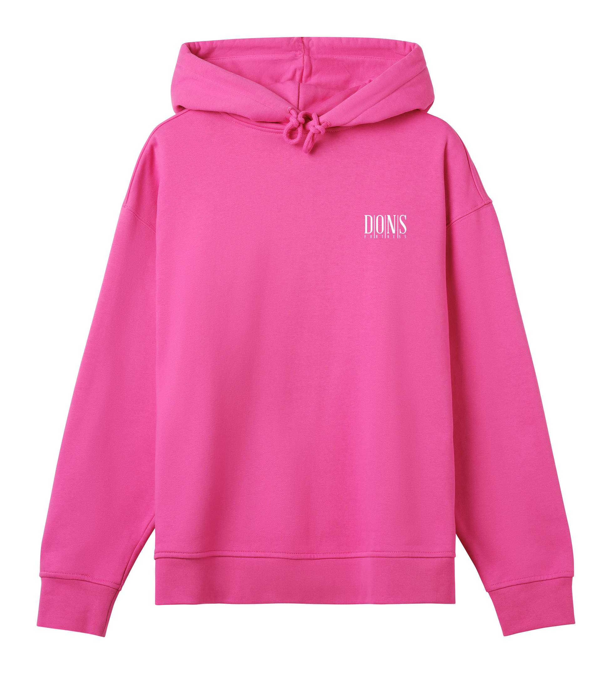 Dons Fortress OS Principal-Hybrid Hoodie in Hyper Pink Front Womens