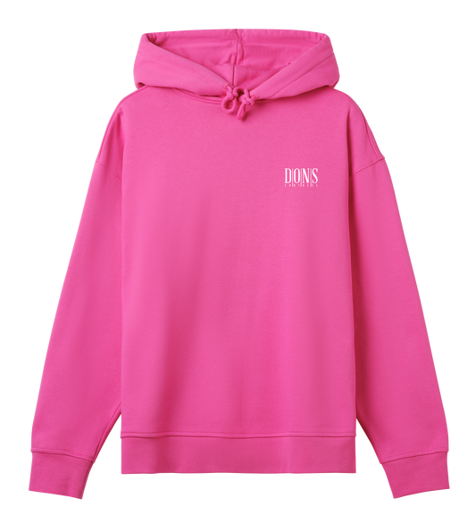 Dons Fortress OS Principal-Hybrid Hoodie in Hyper Pink Front Womens