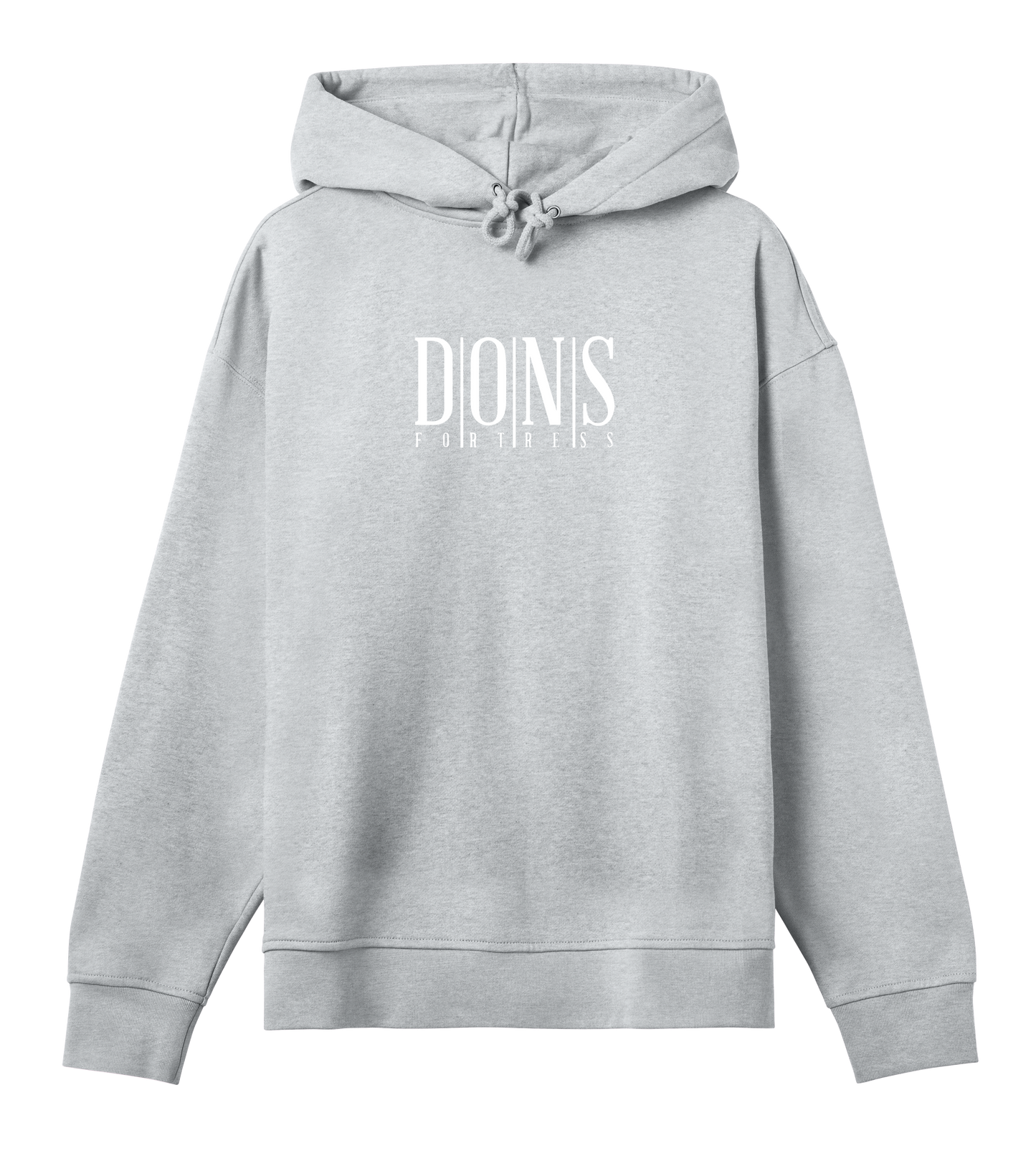 Dons Fortress OS Principal Hoodie in Grey Melange Front Womens