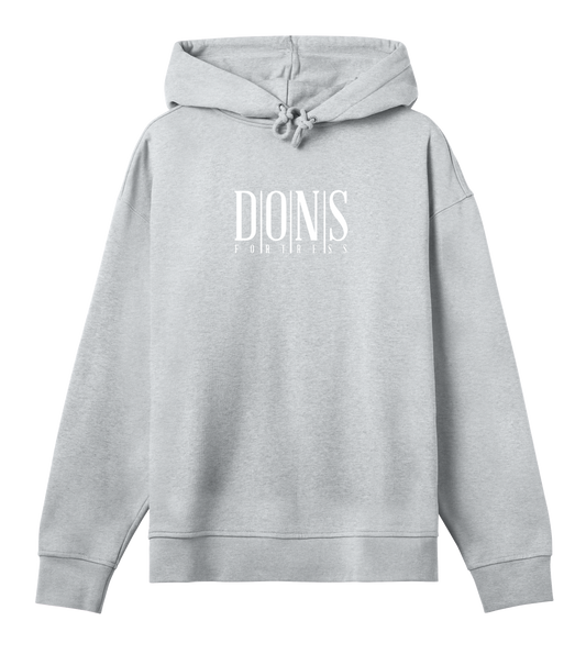 Dons Fortress OS Principal Hoodie in Grey Melange Front Womens