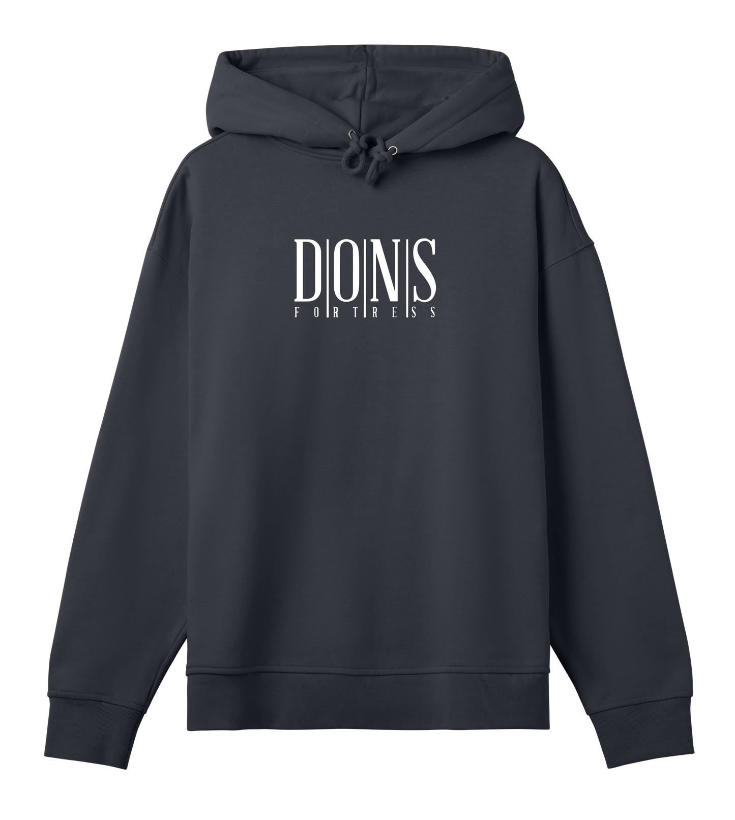 Dons Fortress OS Womens Principal Hoodie in Off-Black Front