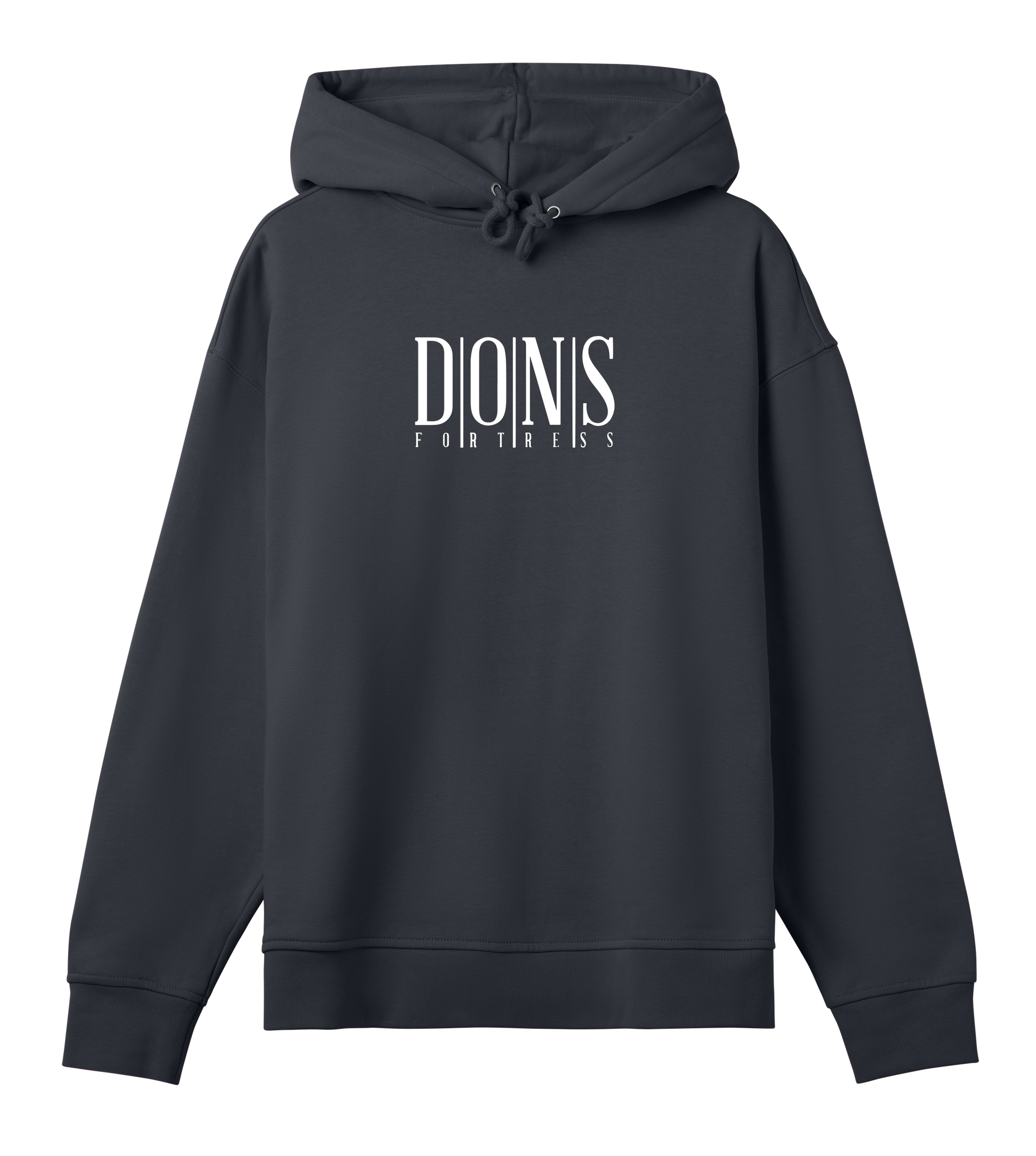Dons Fortress OS Womens Principal Hoodie in Off-Black Front