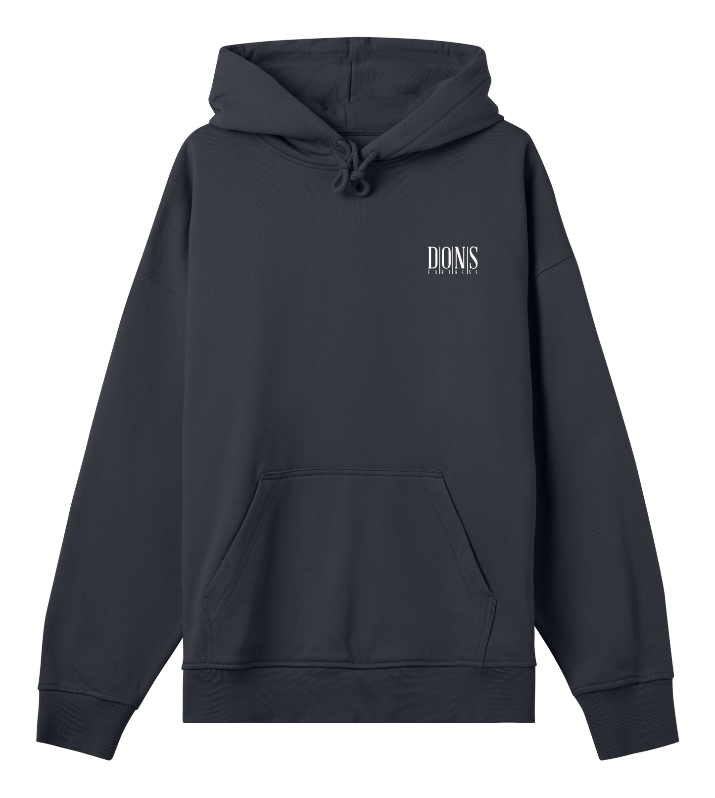 Dons Fortress Principal-Hybrid Hoodie in Off-Black Front