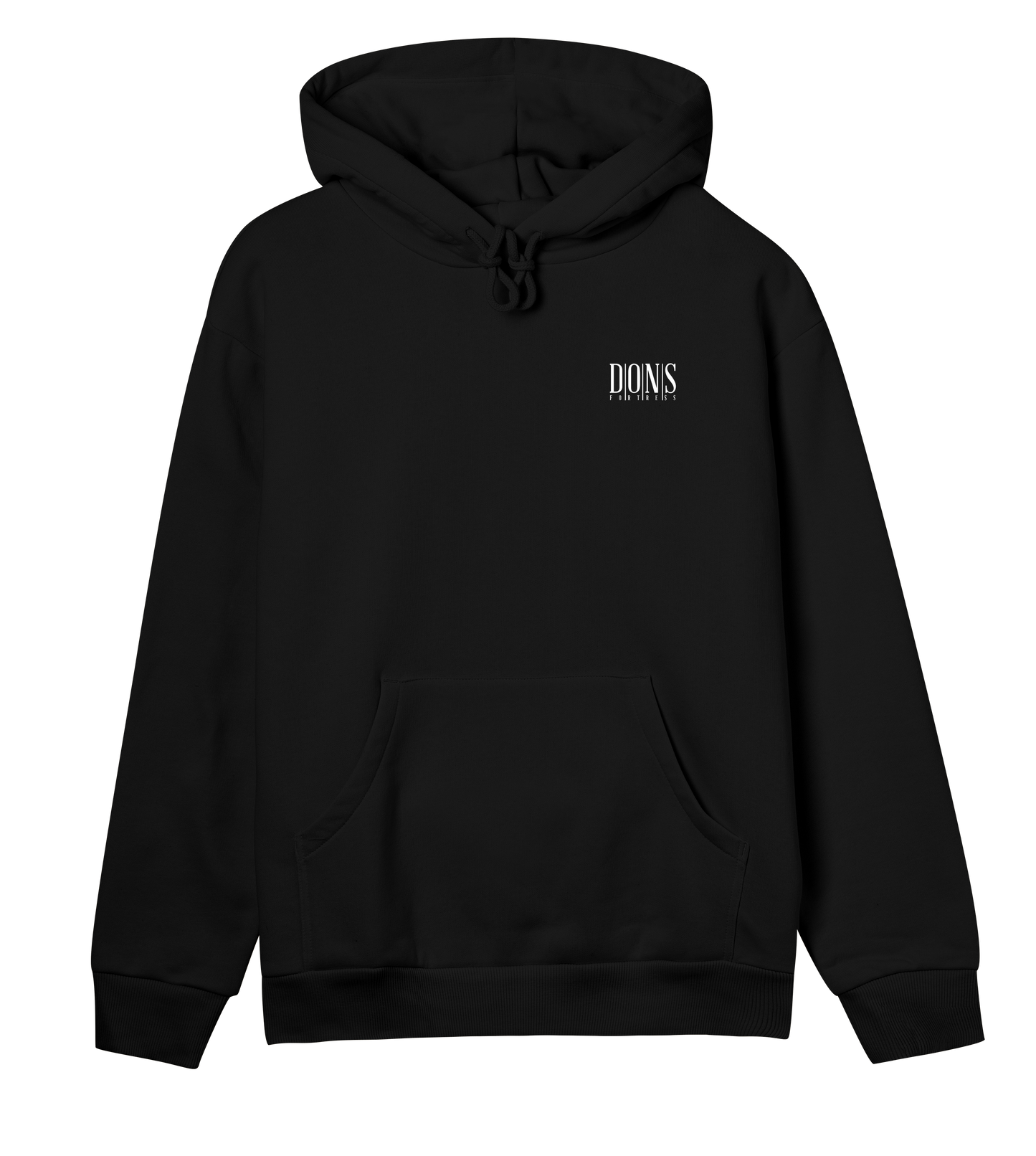 Dons Fortress Principal-Hybrid Hoodie in Off Black Front Womens