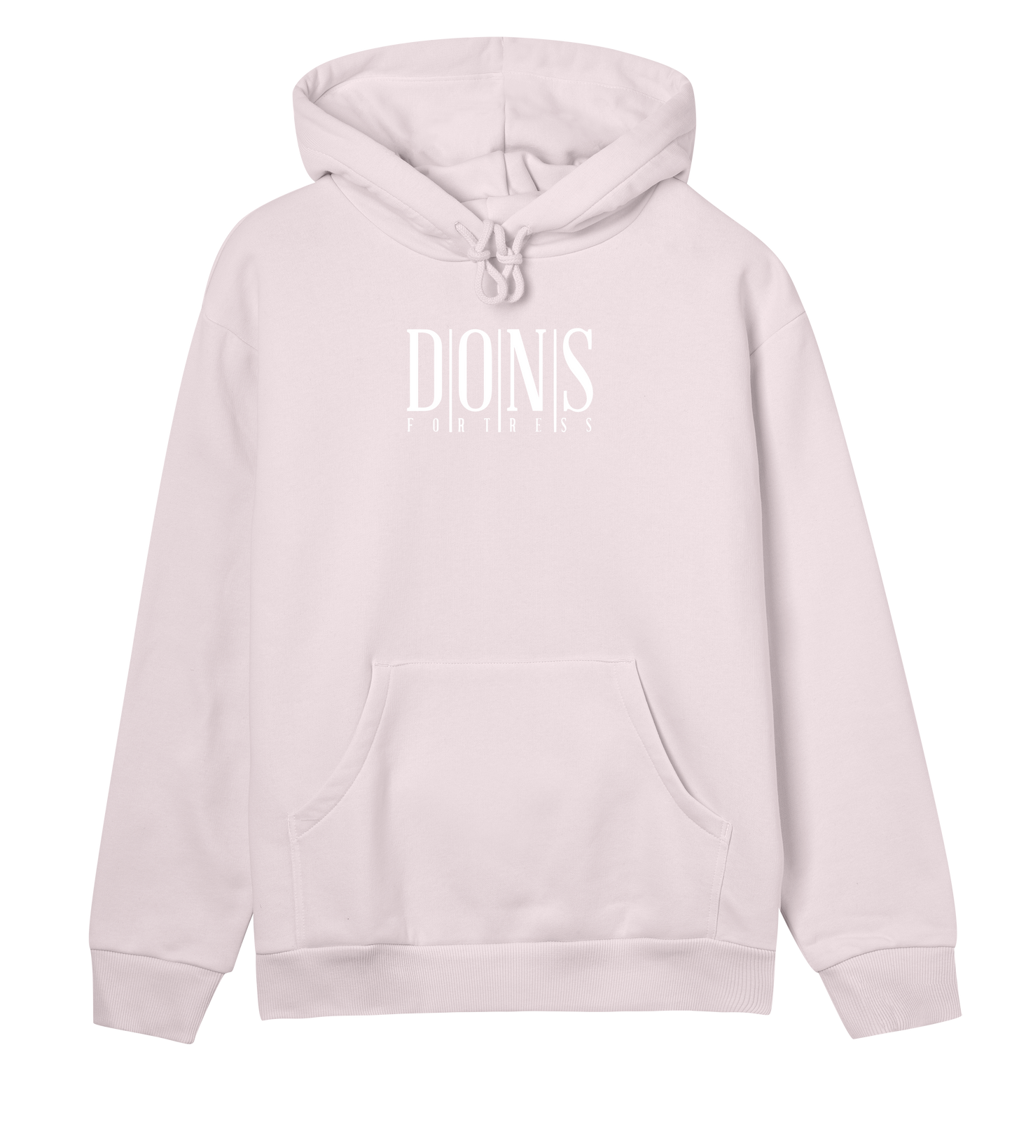 Dons Fortress Principal Hoodie in Soft Pink Front Womens