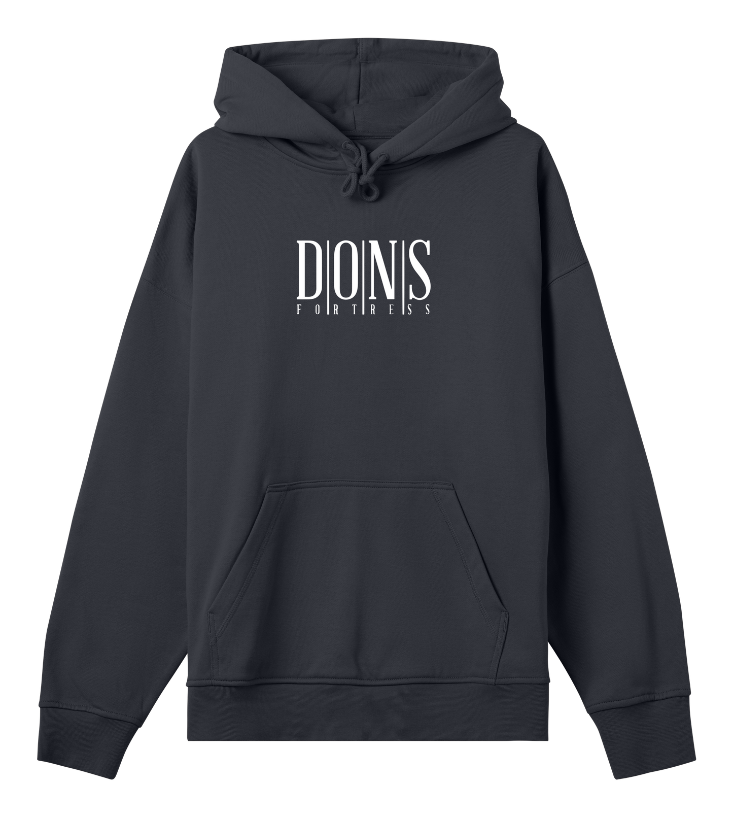 Dons Fortress Principal Hoodie in off-black front