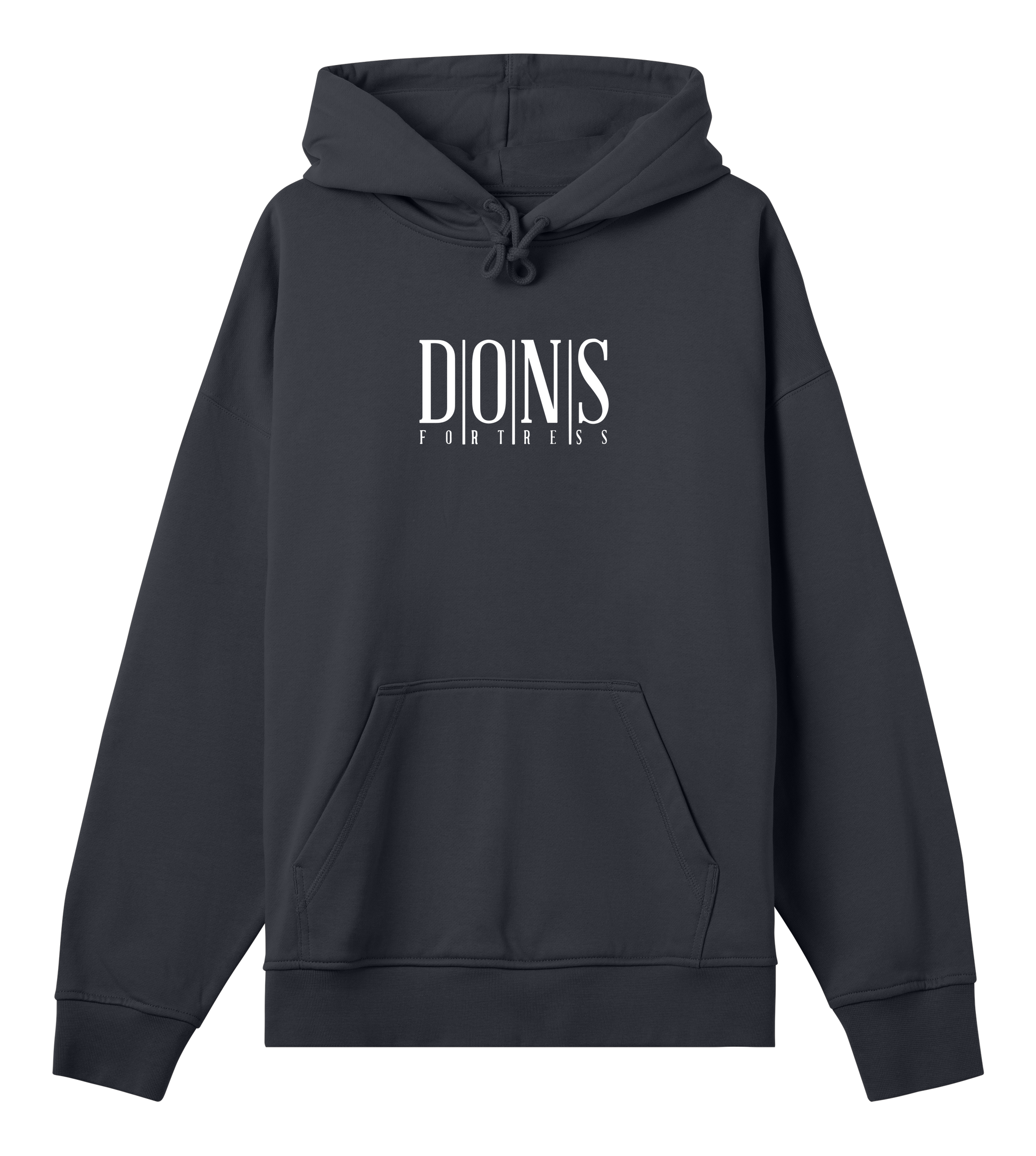 Dons Fortress Principal Hoodie in off-black front