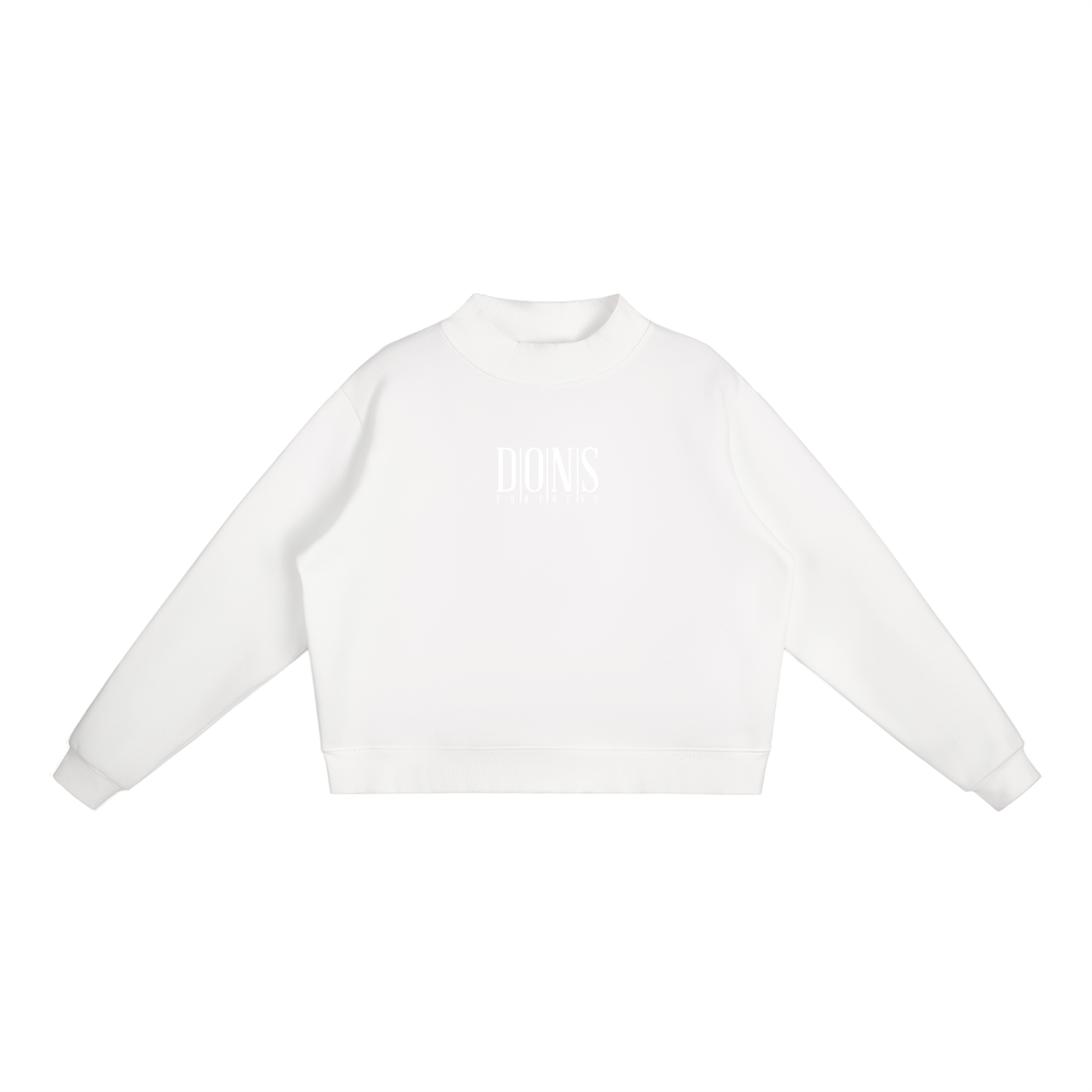 White sweatshirt on a white background