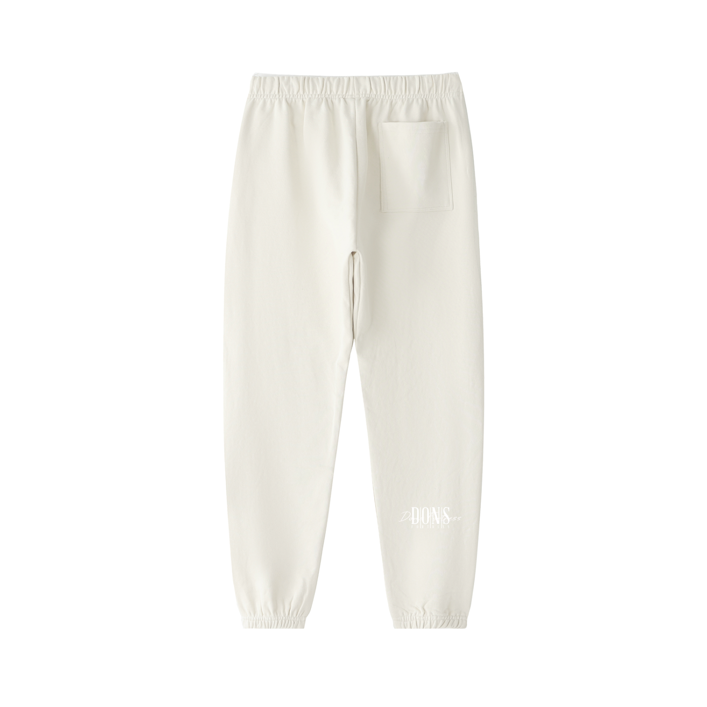 White sweatpants on a white background