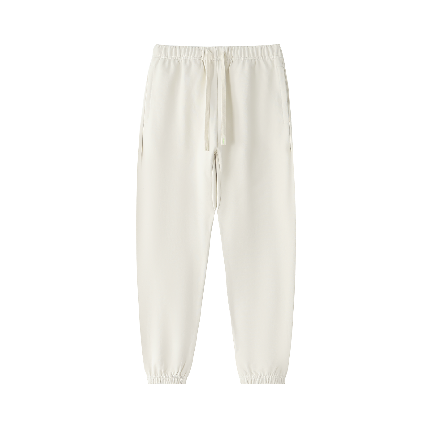 White sweatpants on a white background