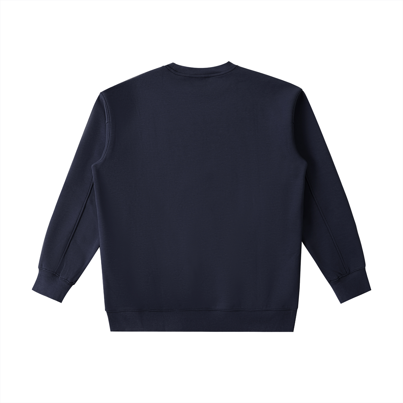 Navy blue sweatshirt on a white background