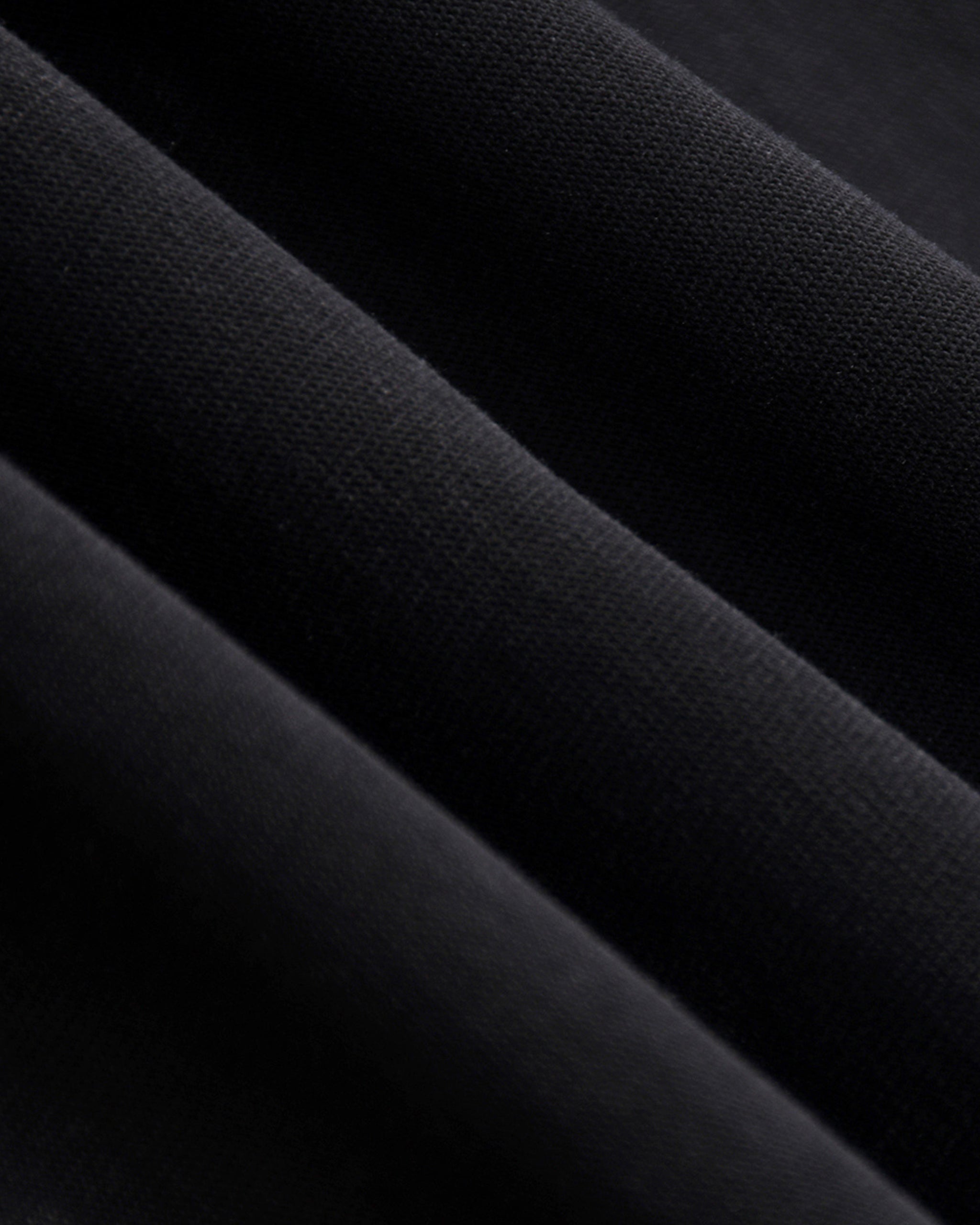 Close-up of black fabric with a textured pattern