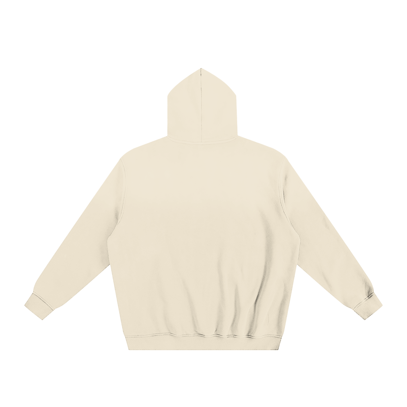 Beige hoodie on a white background