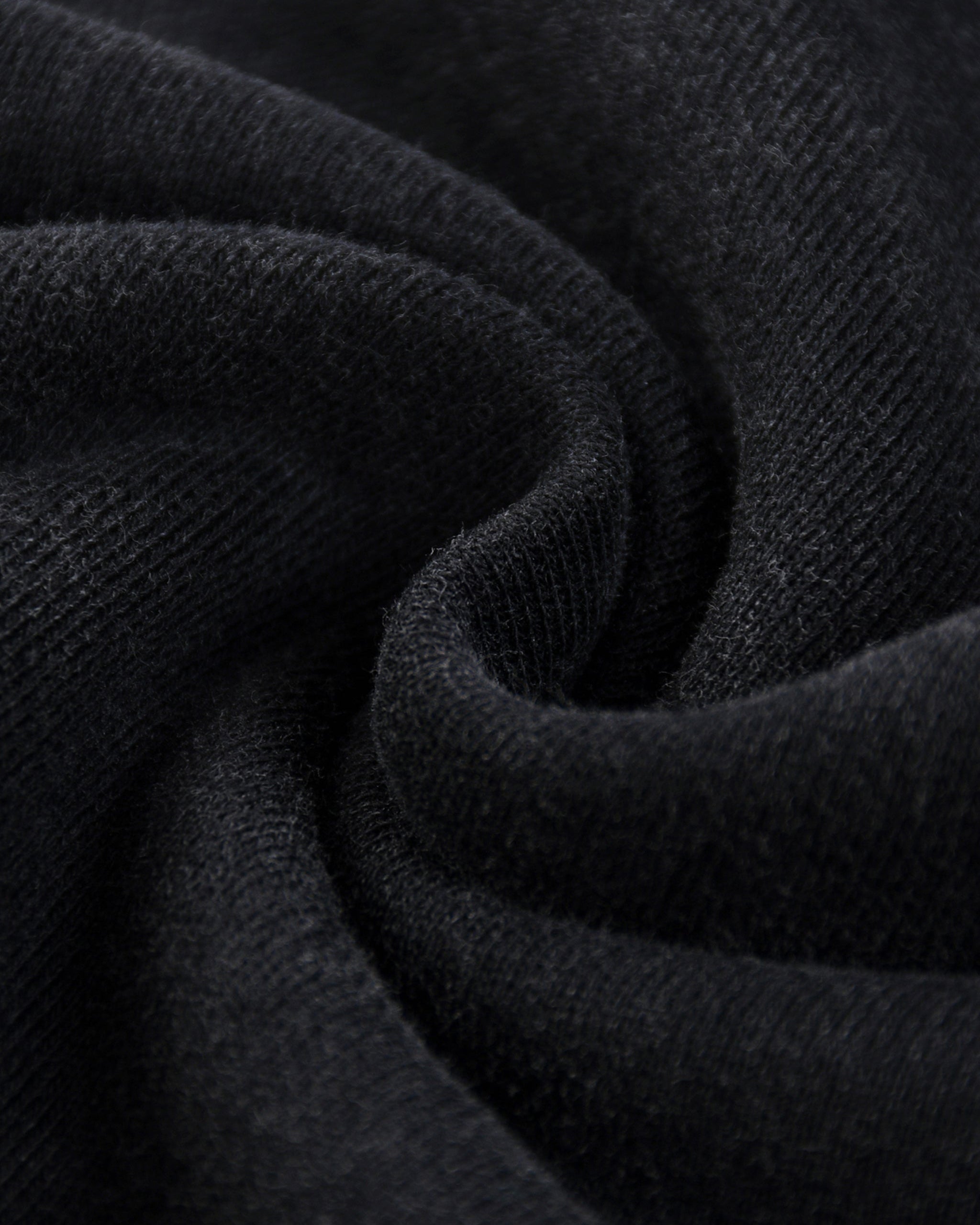 Close-up of dark gray fabric with a textured pattern