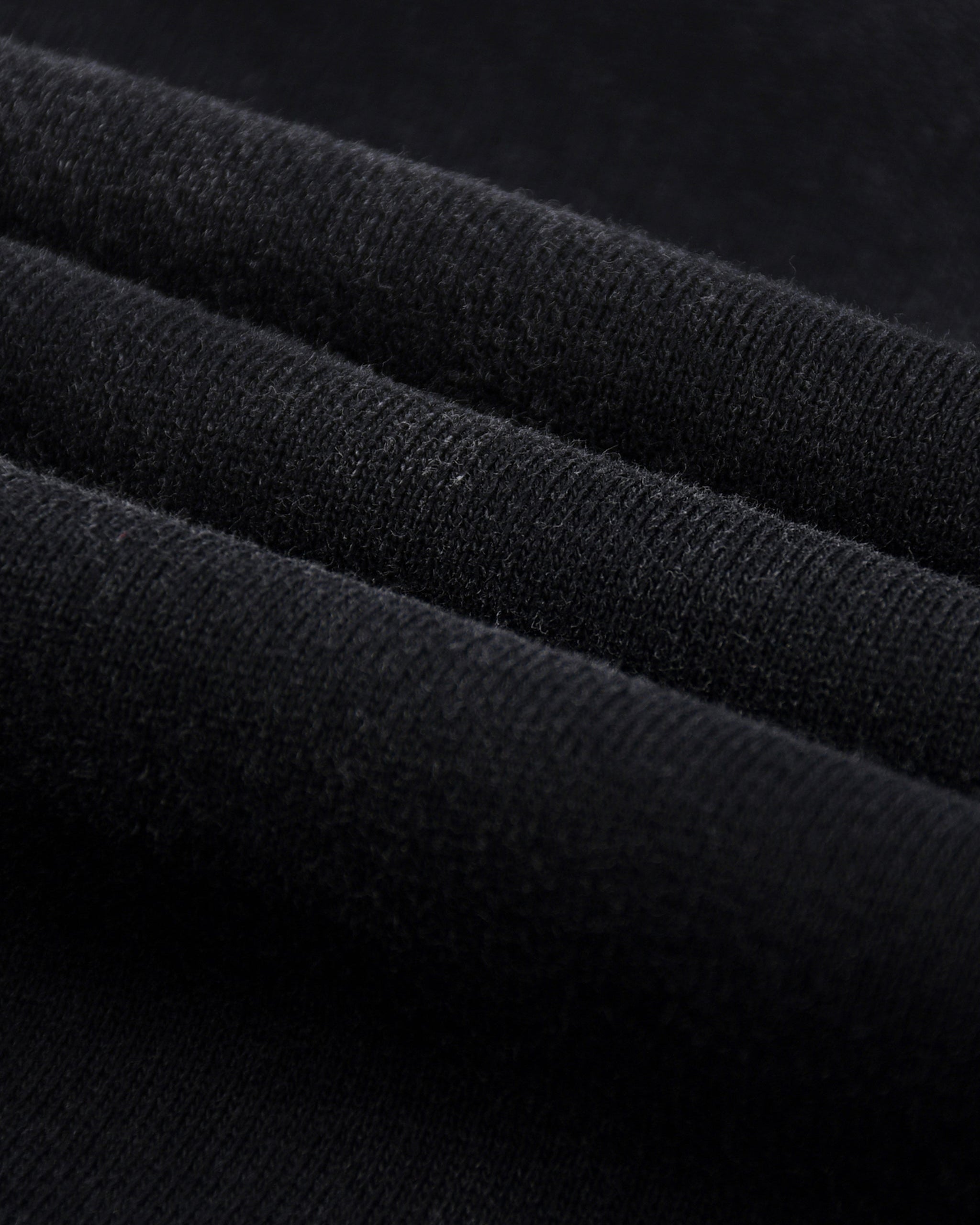 Close-up of black fabric with a textured pattern