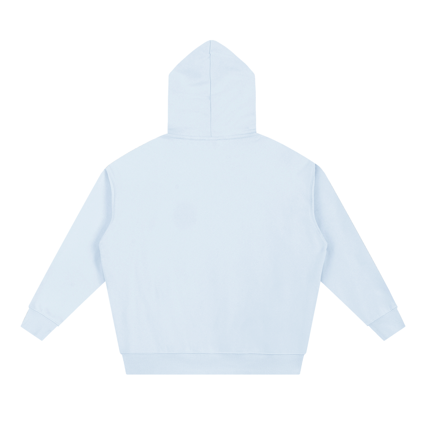 Light blue hoodie on a white background