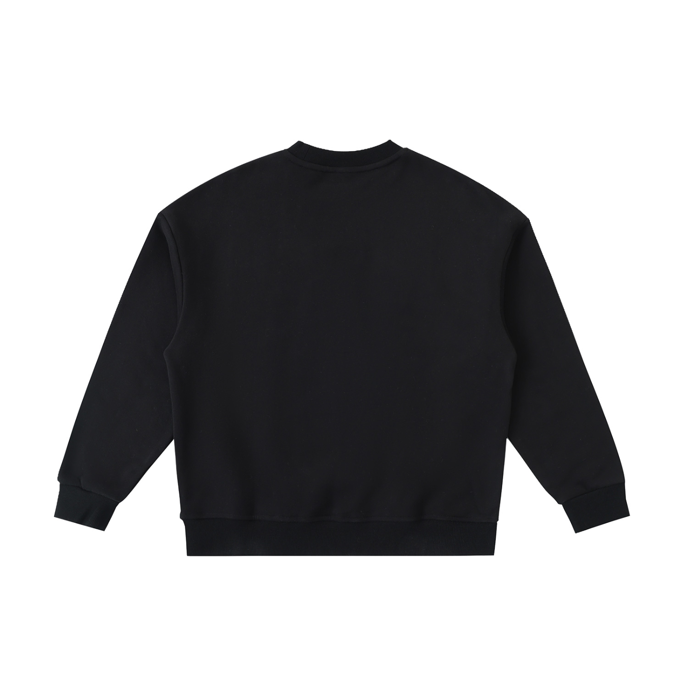 Black sweatshirt on a white background