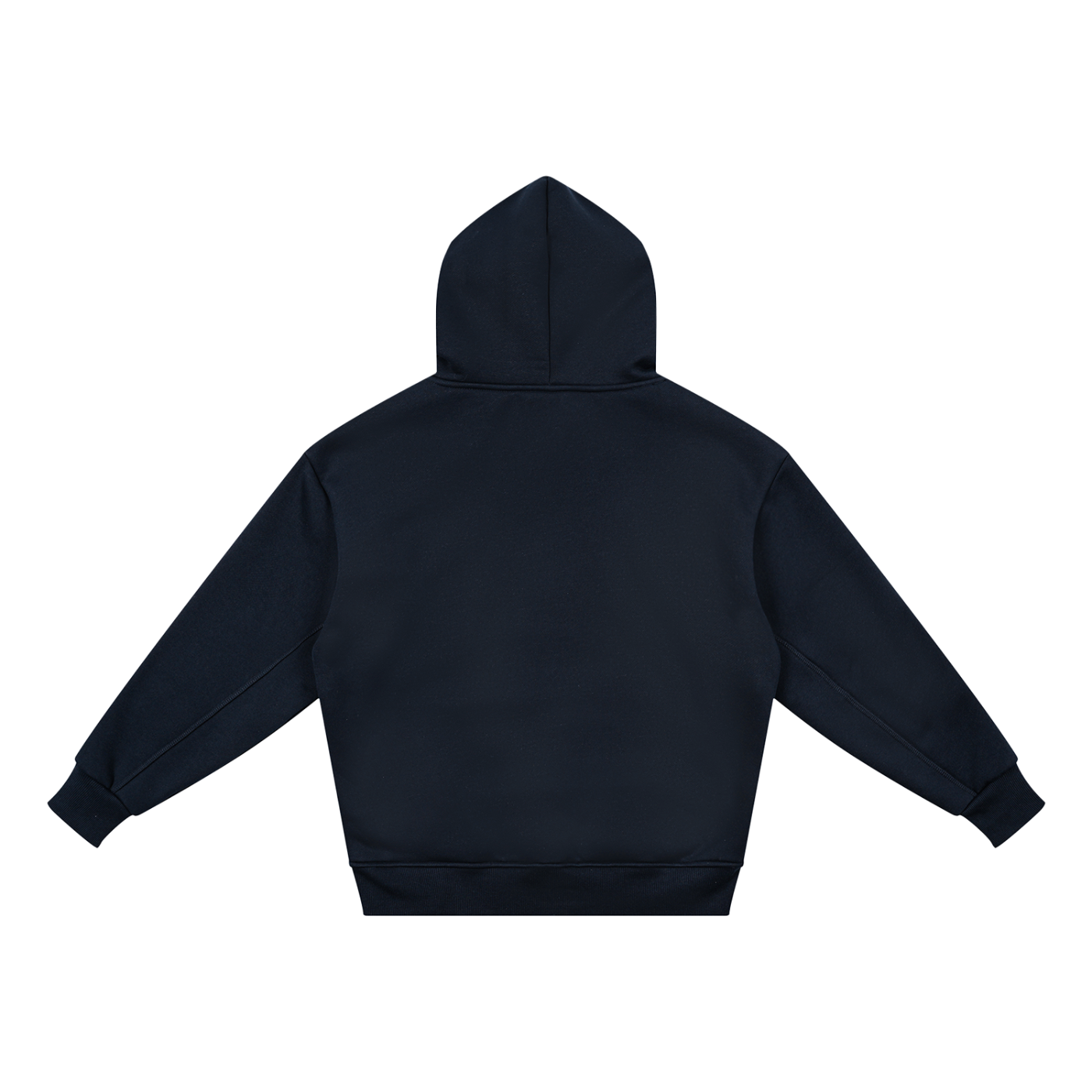 Navy hoodie on a white background