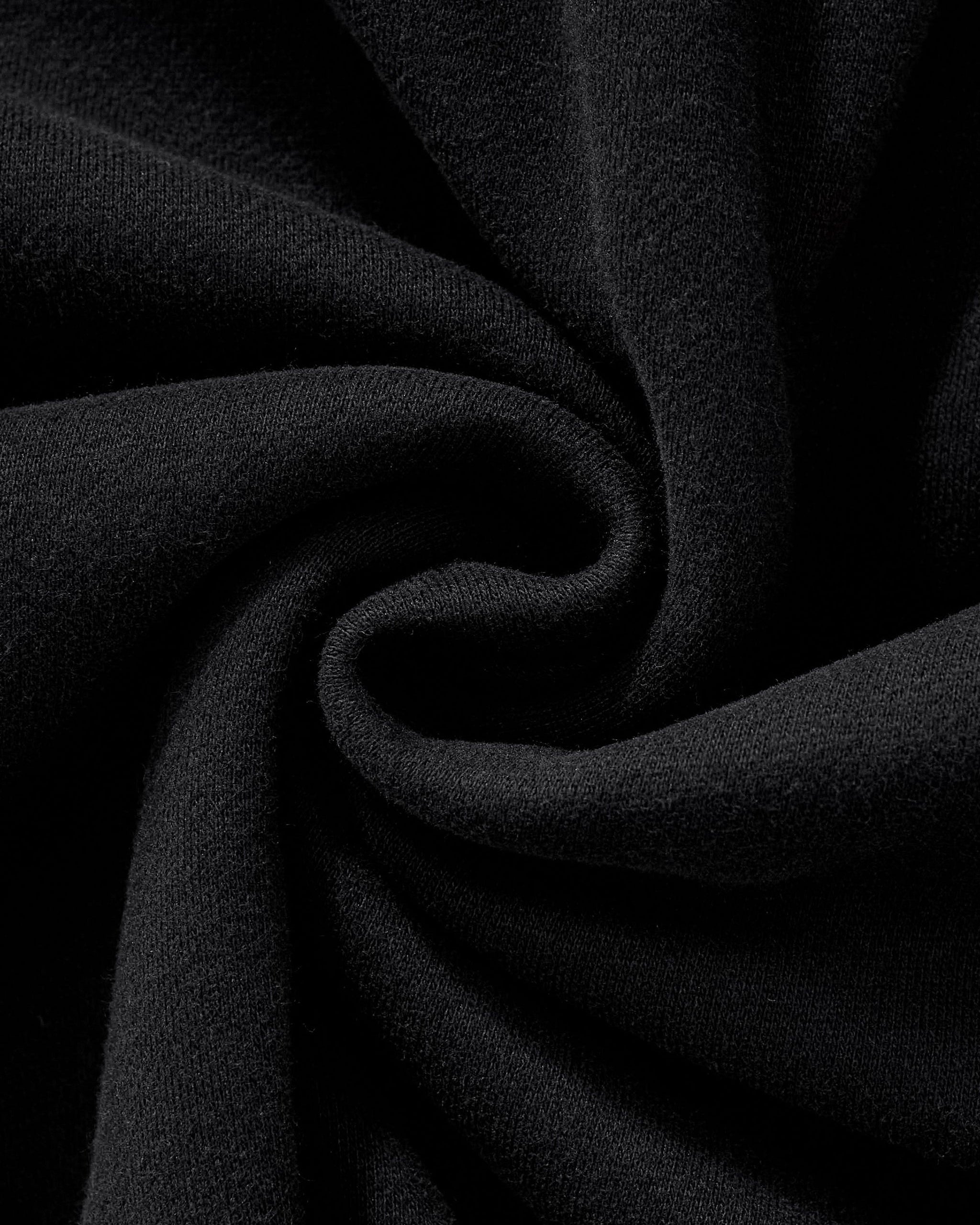 Close-up of black fabric with folds