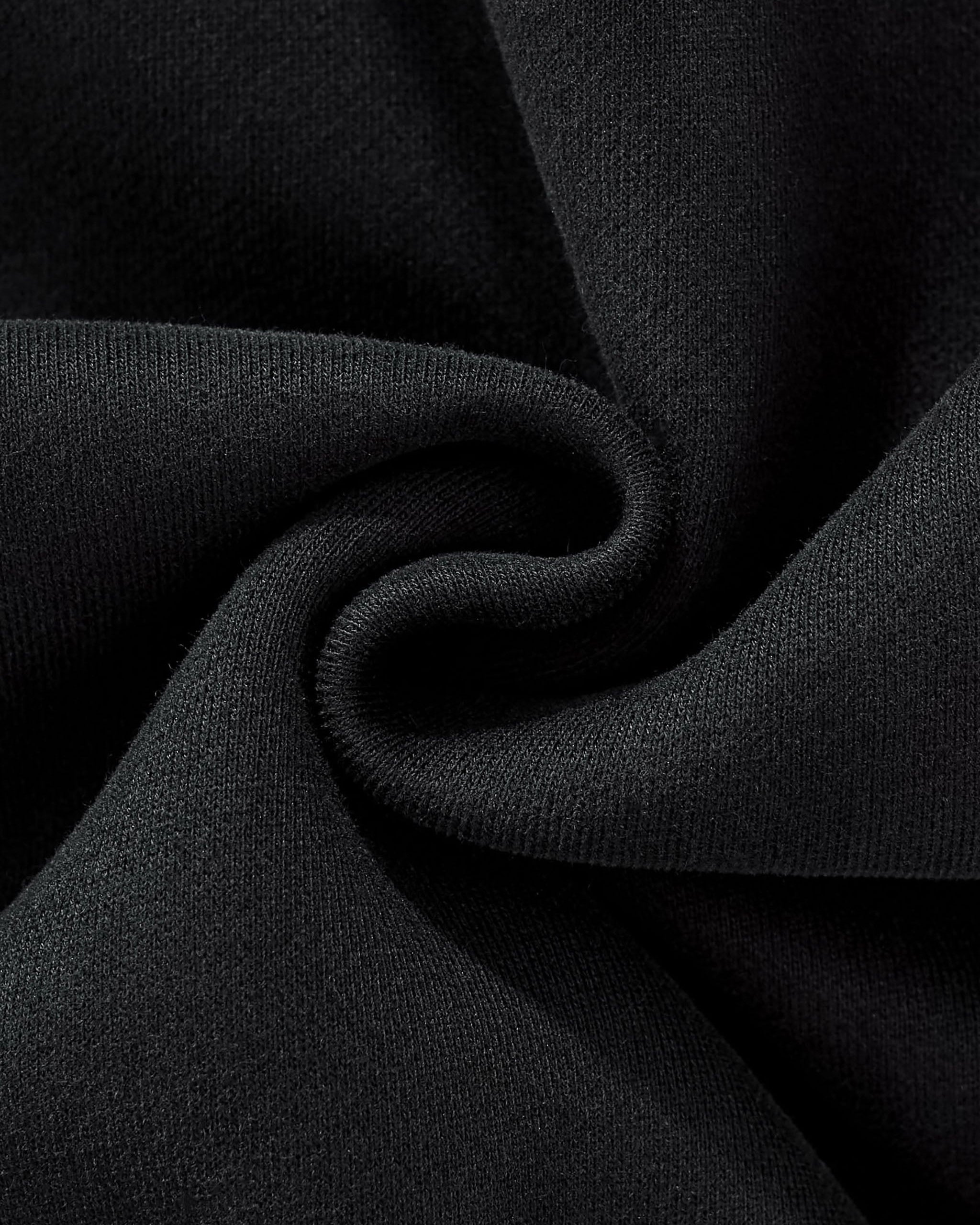 Close-up of black fabric with folds