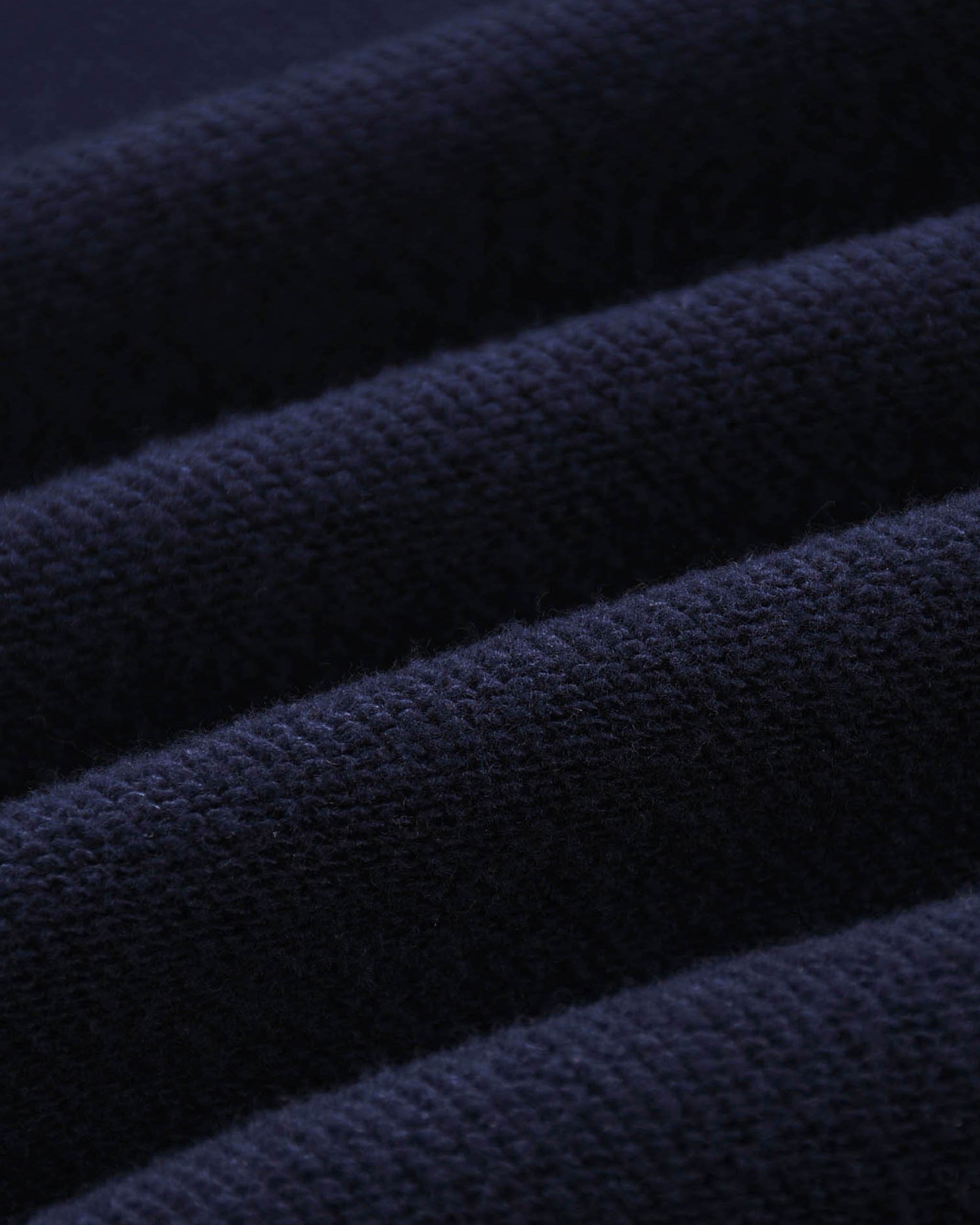 Close-up of dark blue fabric texture