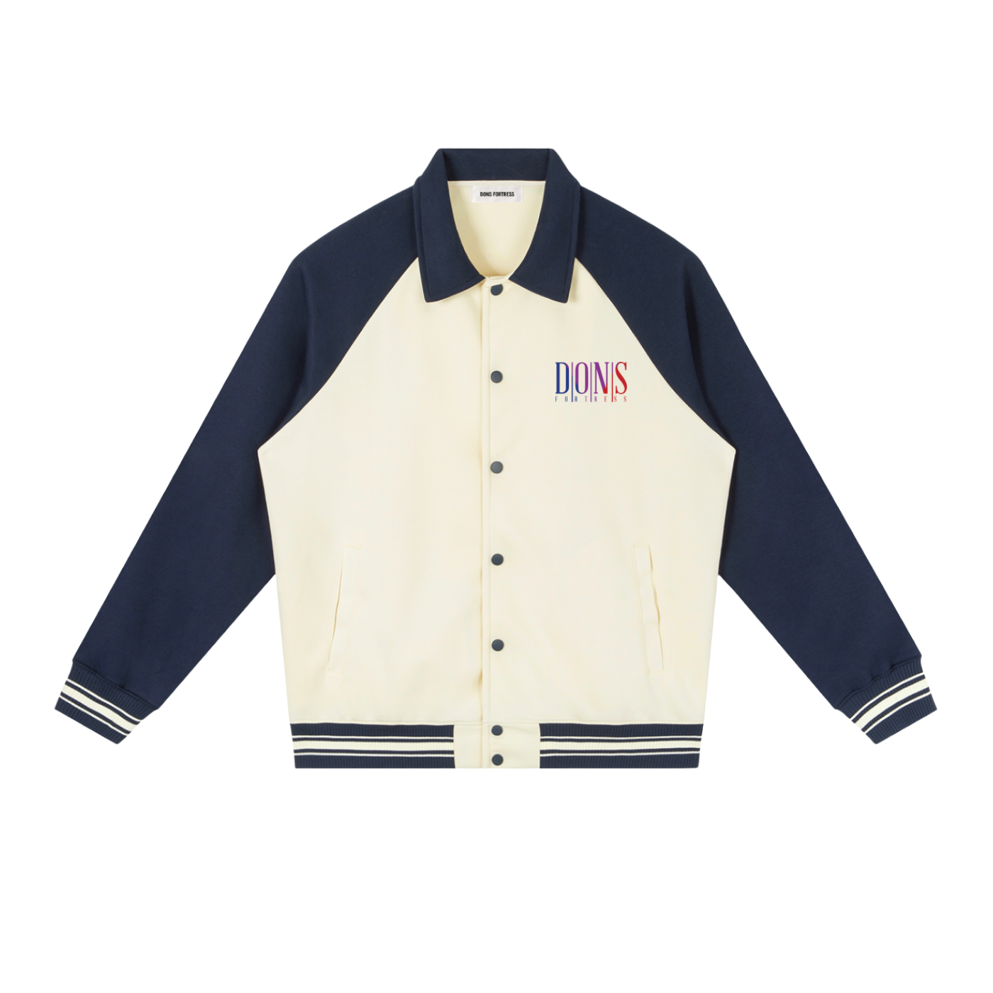 Raglan Striped Baseball Jacket