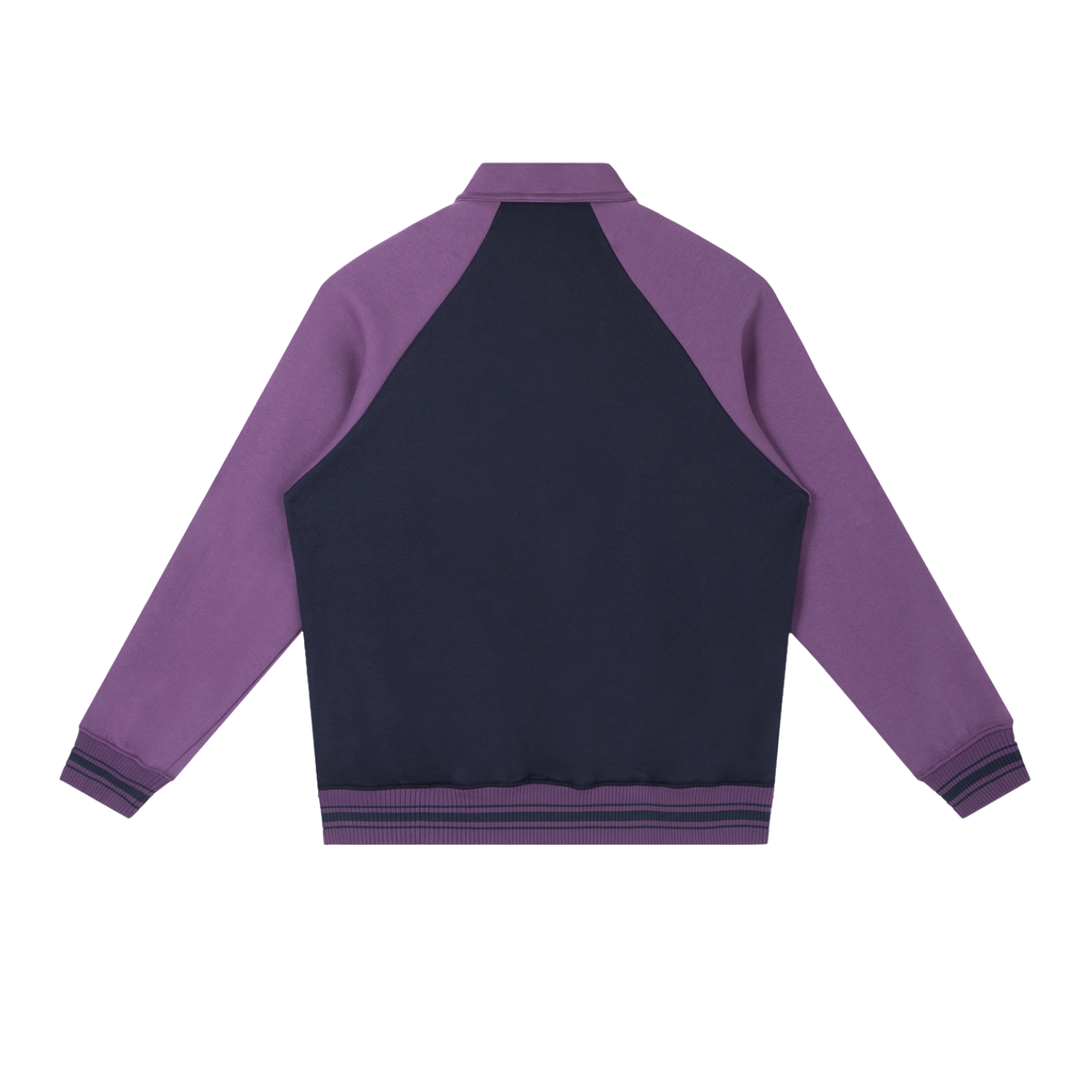 Raglan Striped Baseball Jacket