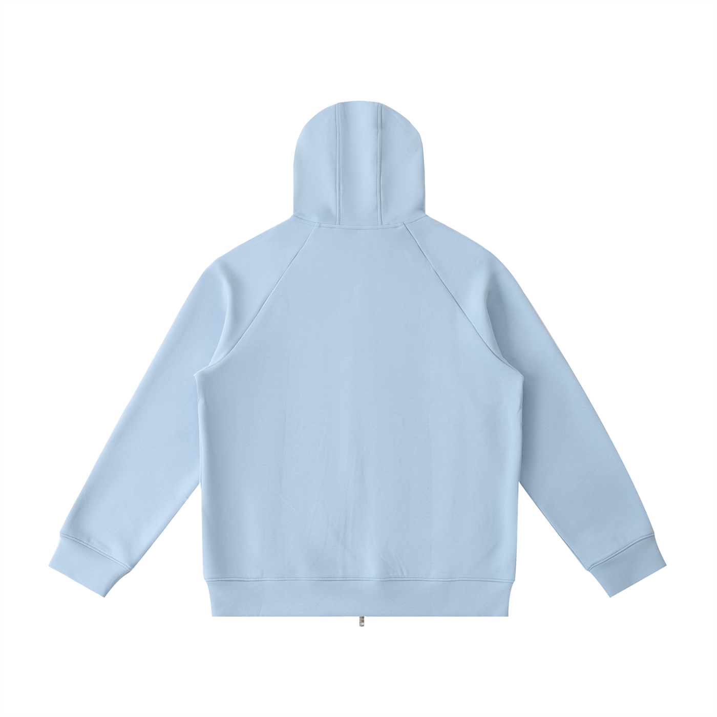 Light blue hoodie on a white background