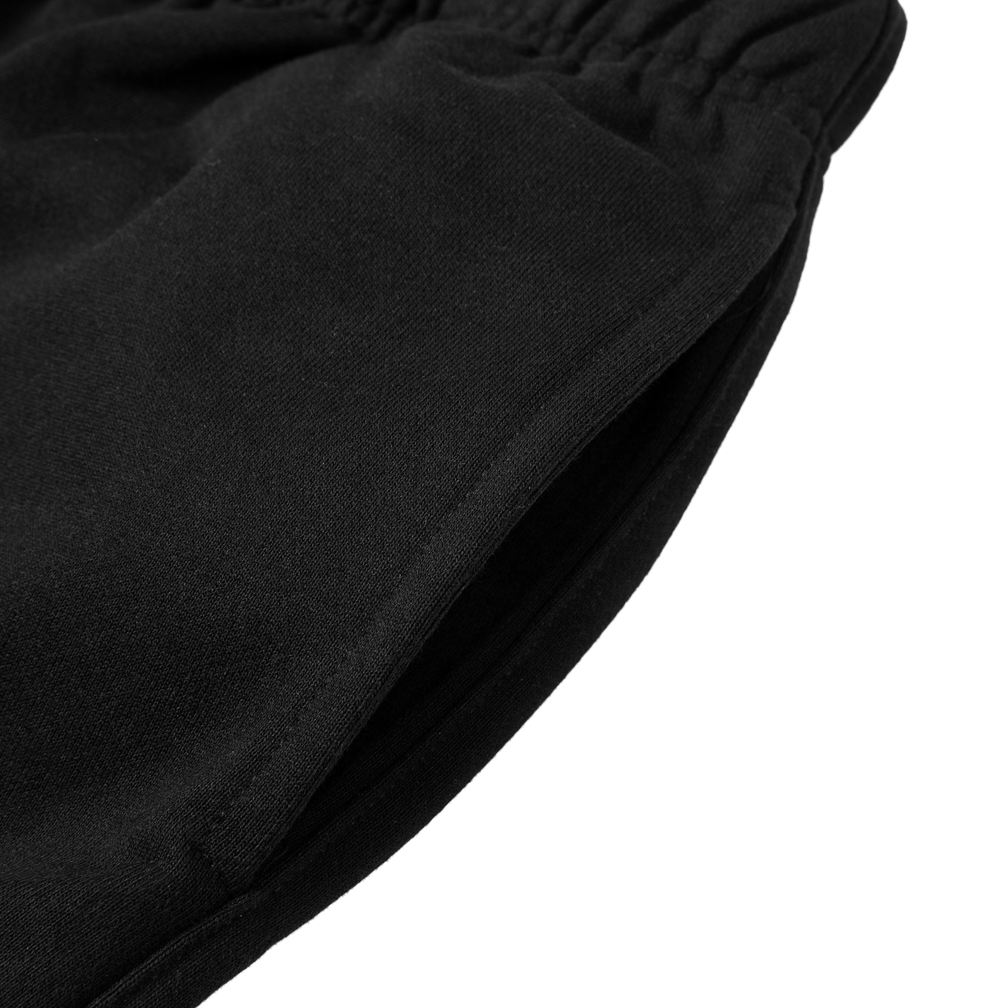 Close-up of a black fabric texture on a white background