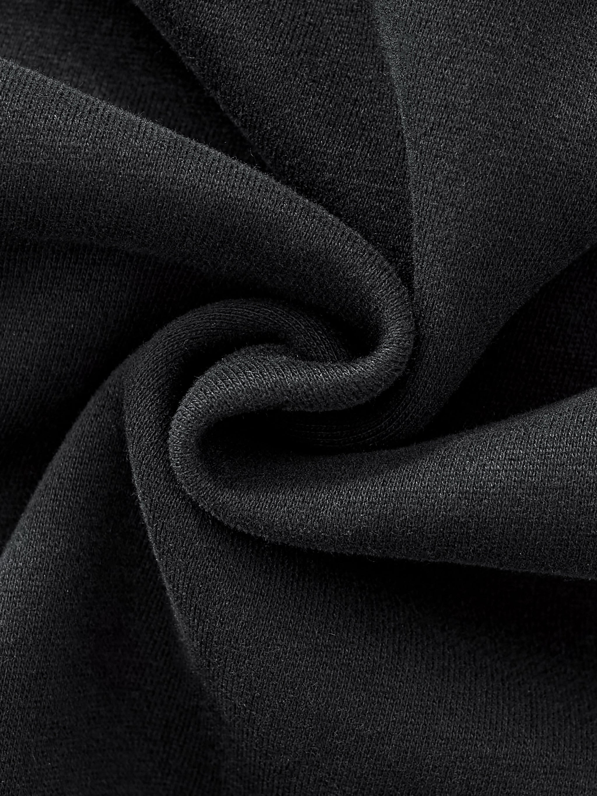 Close-up of black fabric with folds