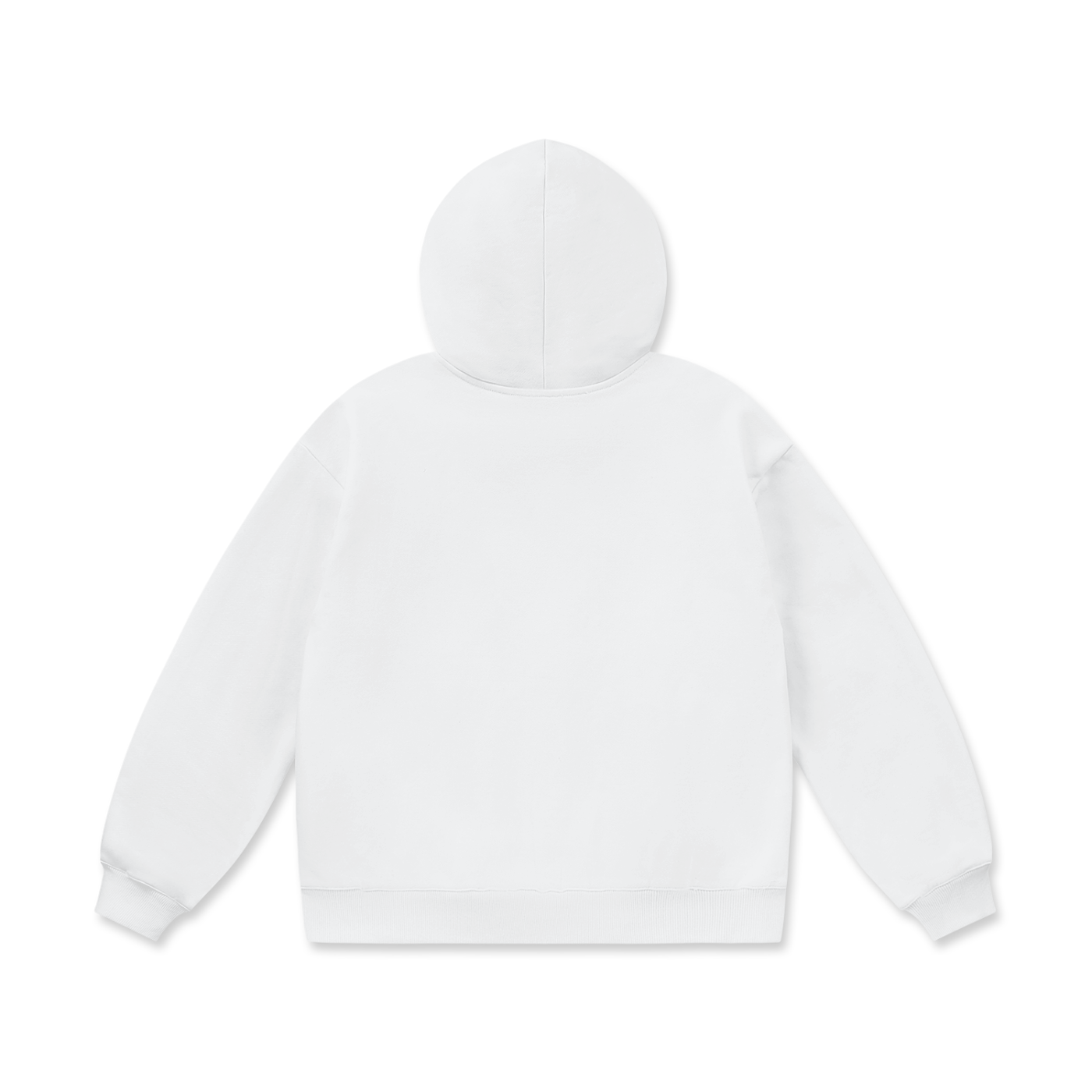 White hoodie on a white background