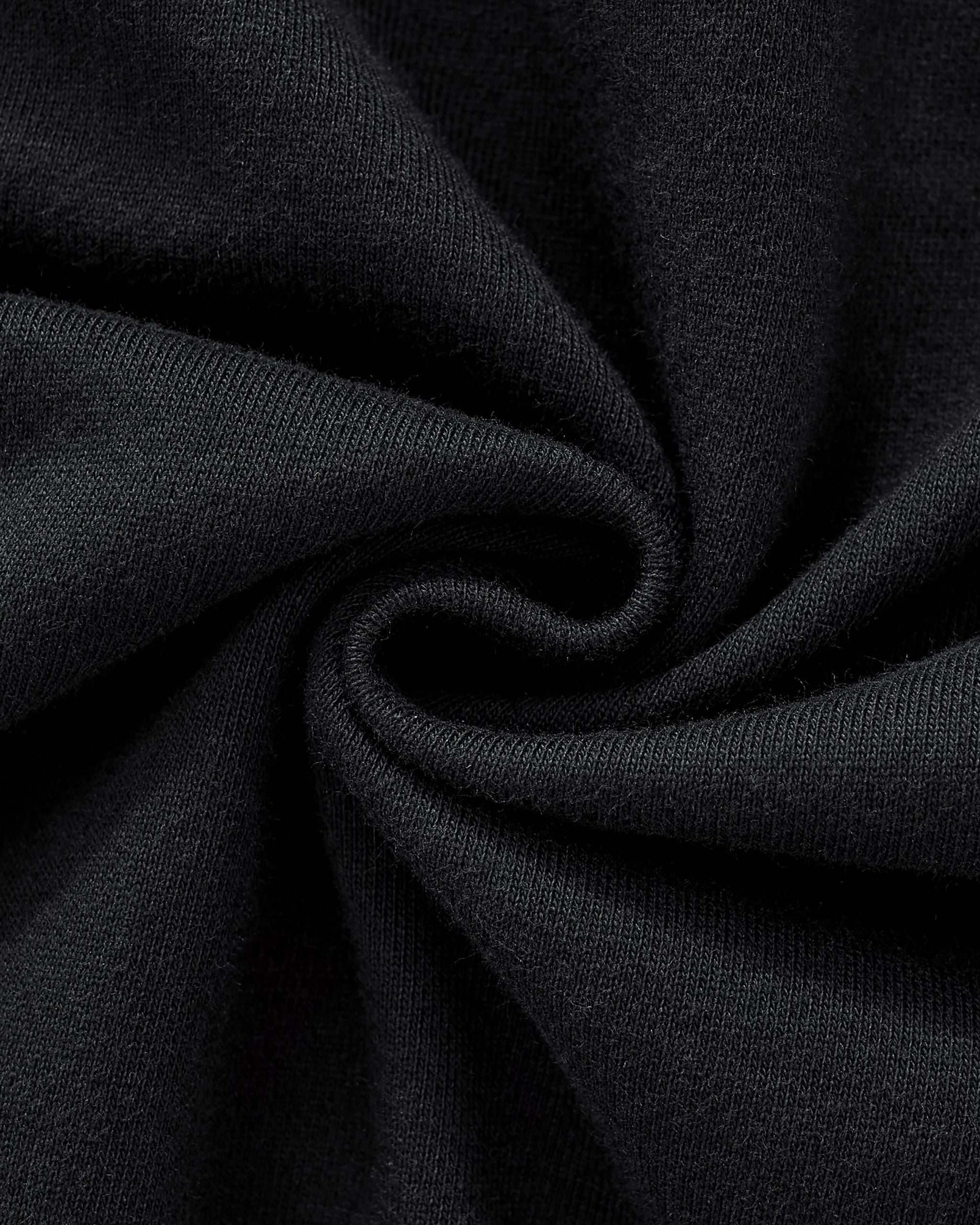 Close-up of black fabric with folds