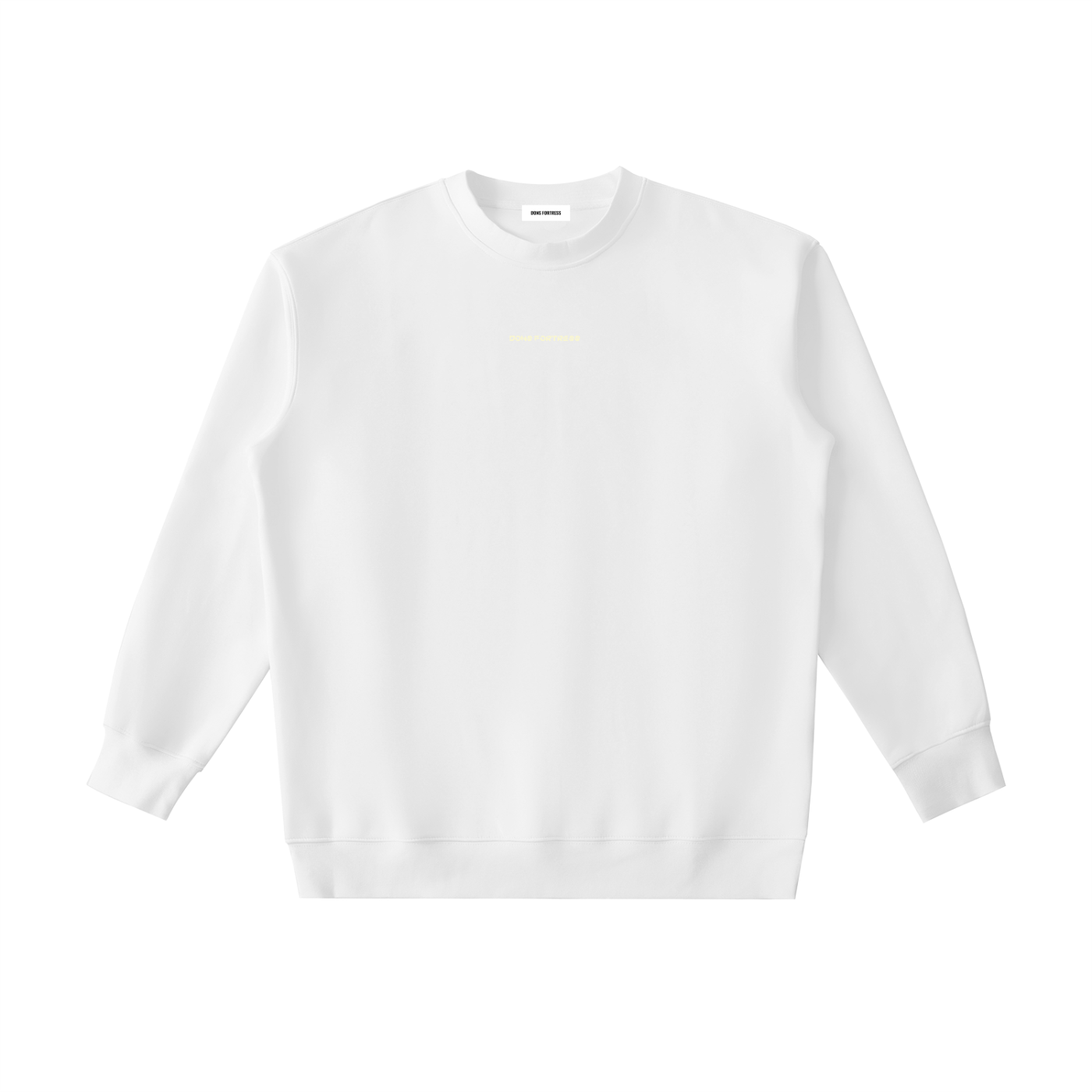 White sweatshirt on a white background
