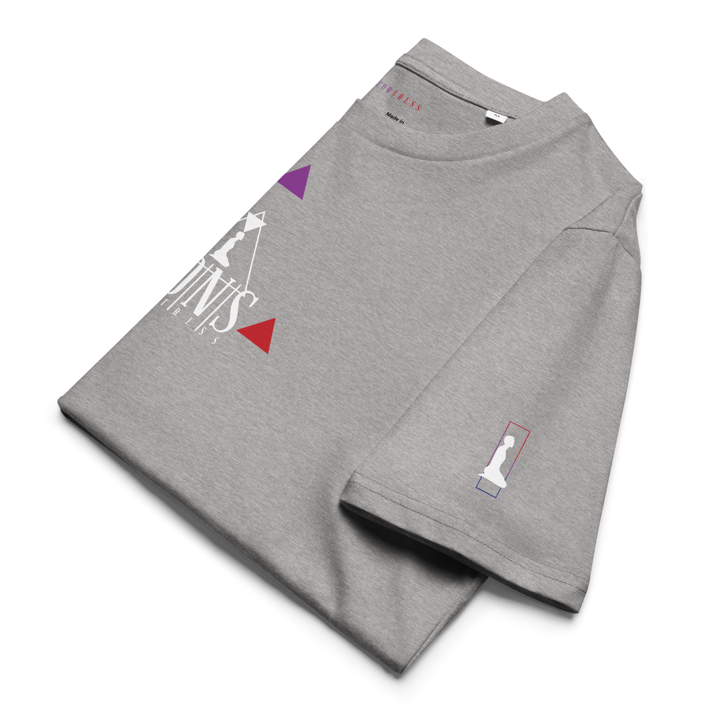 Dons Fortress Bethany Tee in Heather Grey Folded