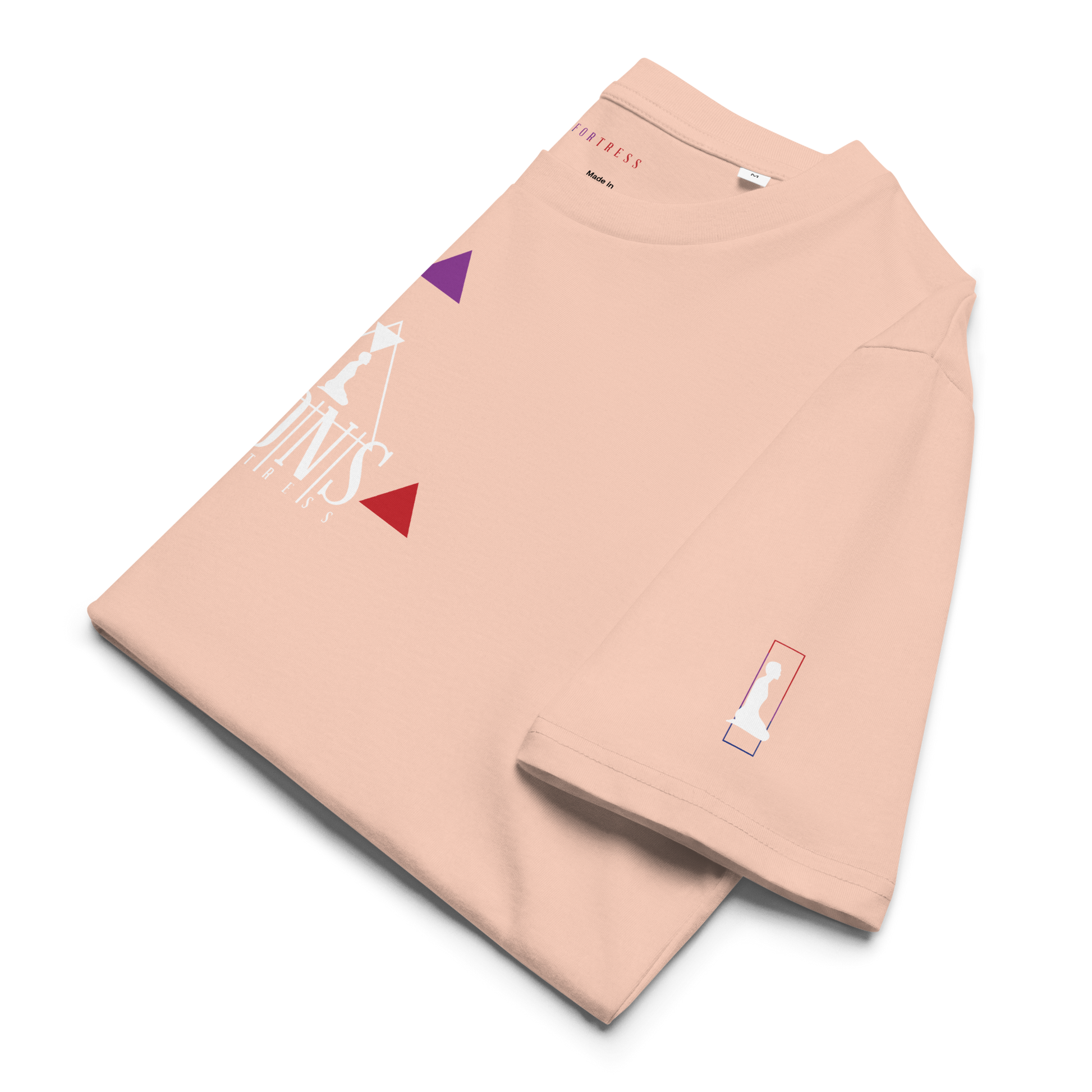 Dons Fortress Bethany Tee in Pastel Peach Folded