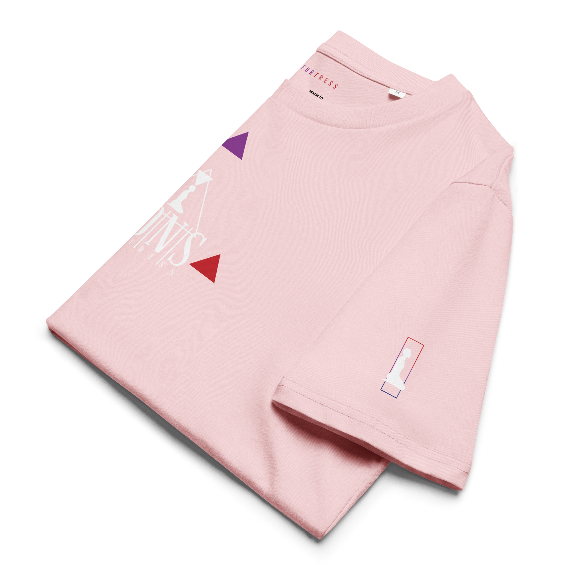 Dons Fortress Bethany Tee in Pastel Pink Folded
