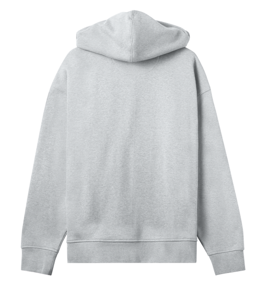 Dons Fortress Box Hoodie in Grey Melange Back Womens