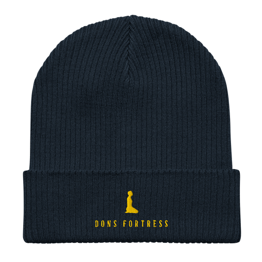 Dons Fortress Mankind Beanie in Navy Gold 