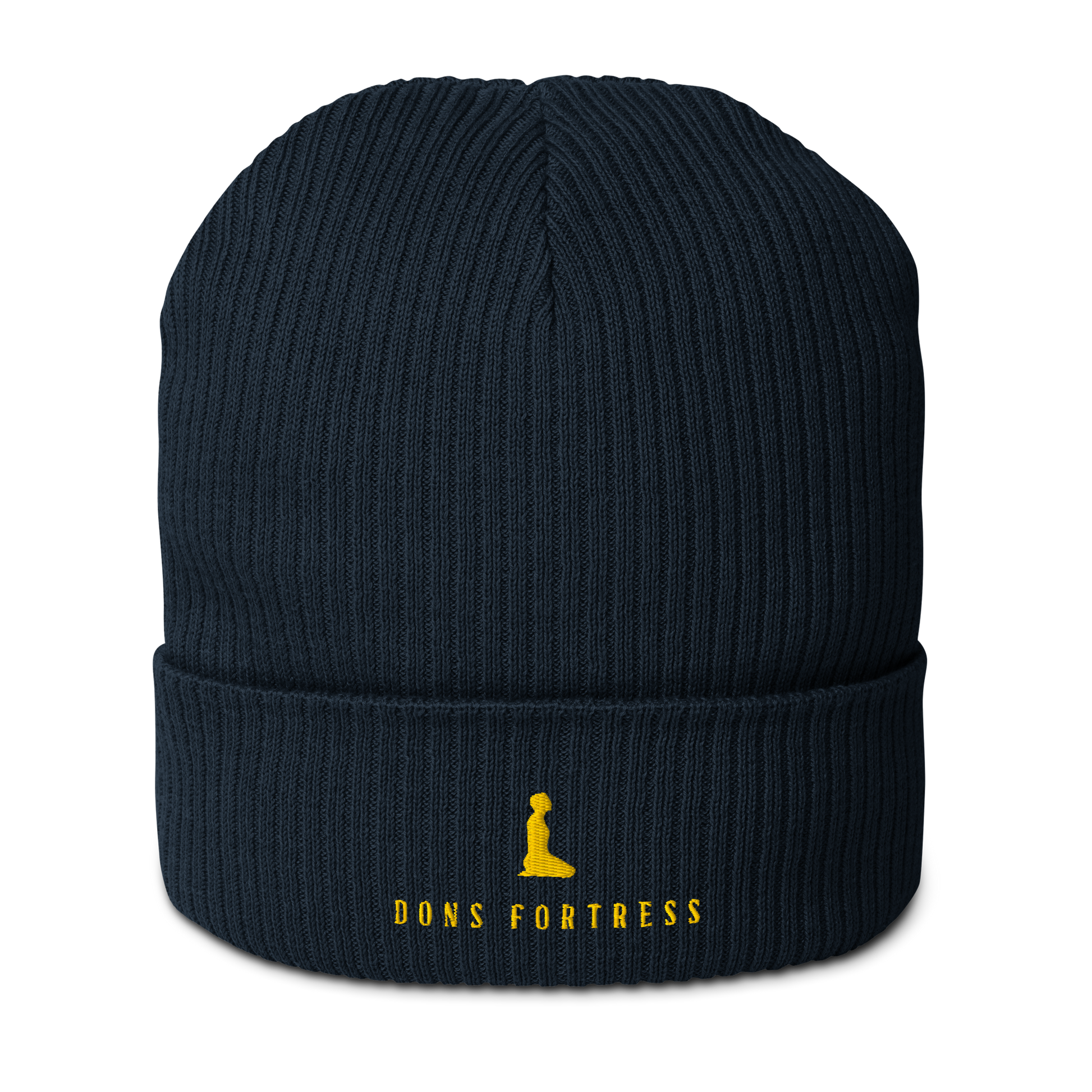 Dons Fortress Mankind Beanie in Navy Gold ON