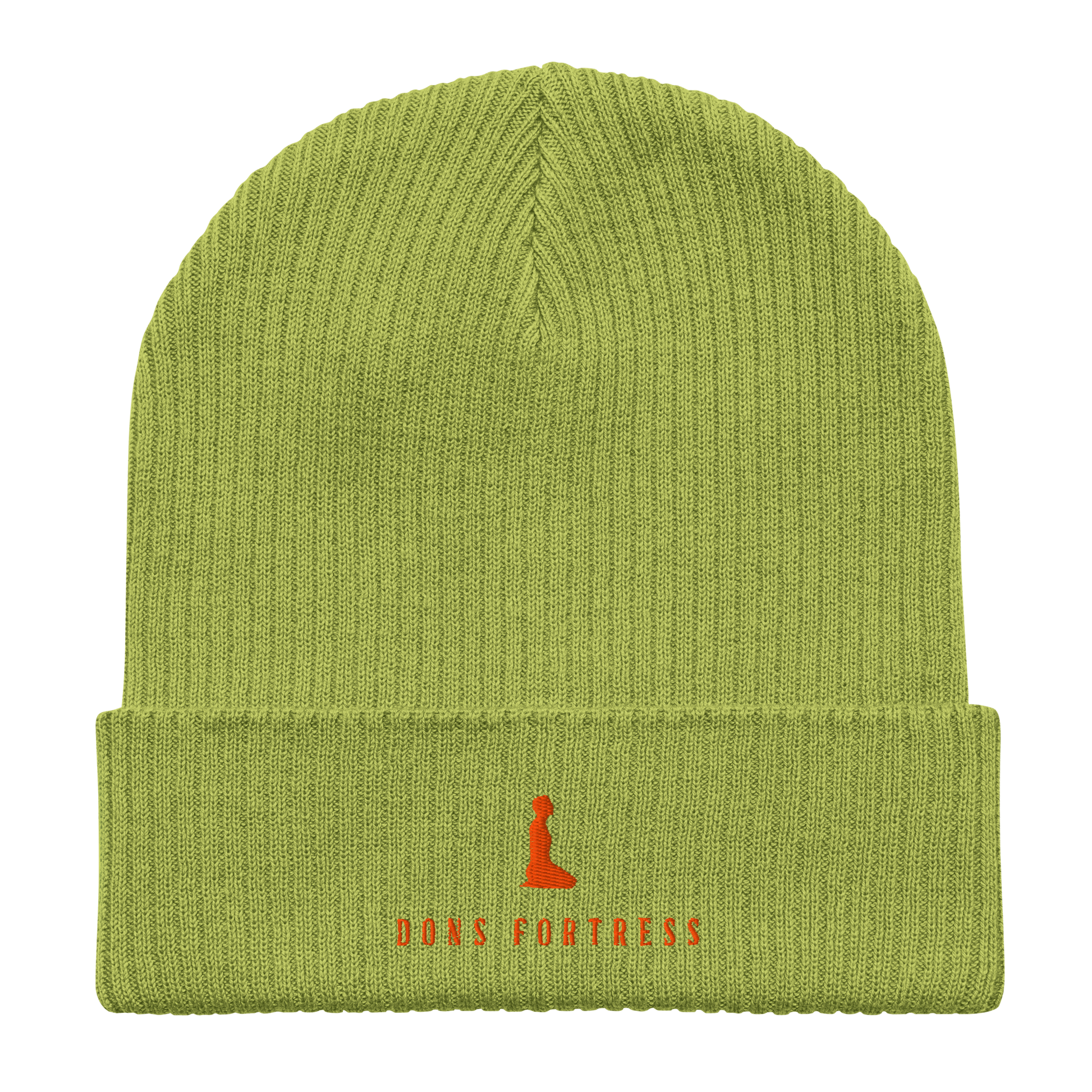 Dons Fortress Mankind Beanie in Olive Green BO Flat