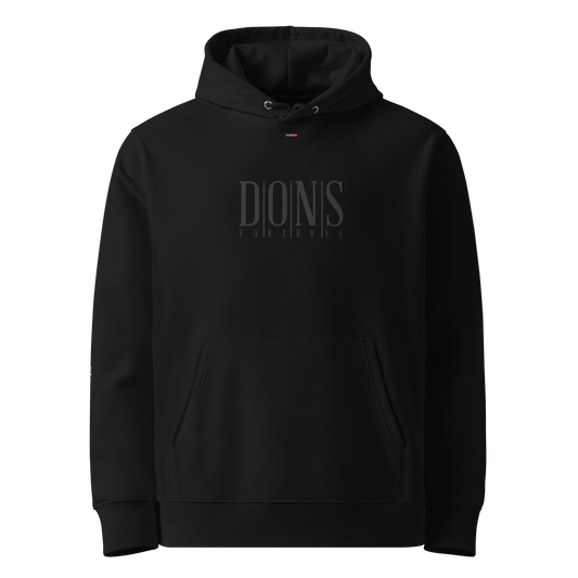 Dons Fortress Mens Nebo Hoodie in Black UD PNG Front