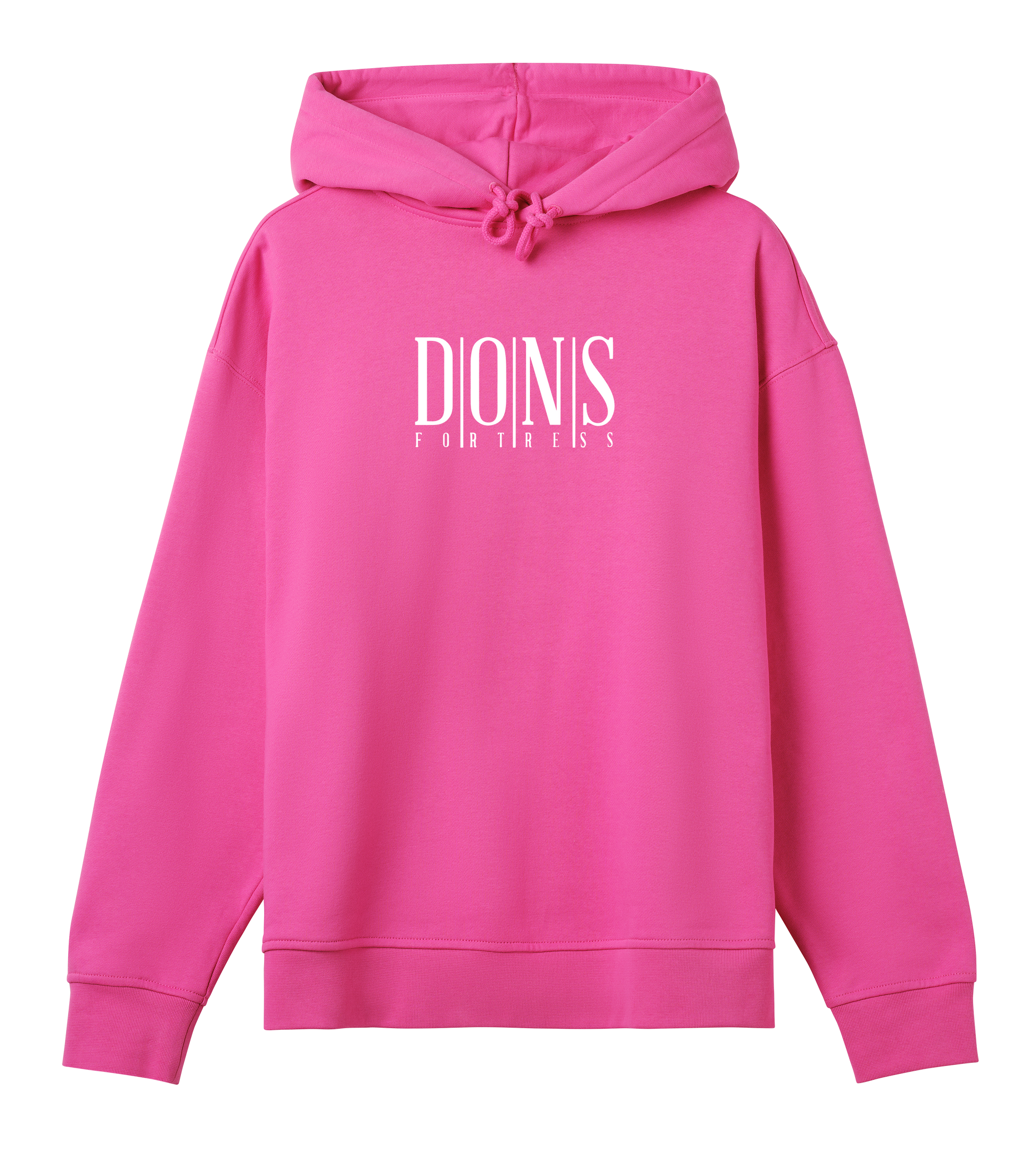 Dons Fortress OS Principal Hoodie in Hyper Pink Front Womens