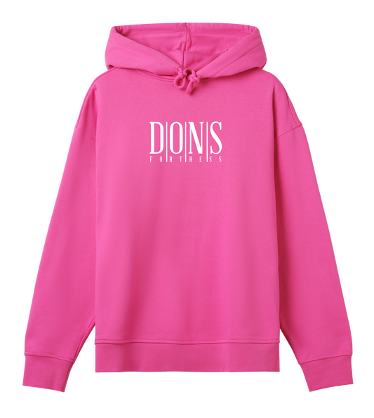Dons Fortress OS Principal Hoodie in Hyper Pink Front Womens