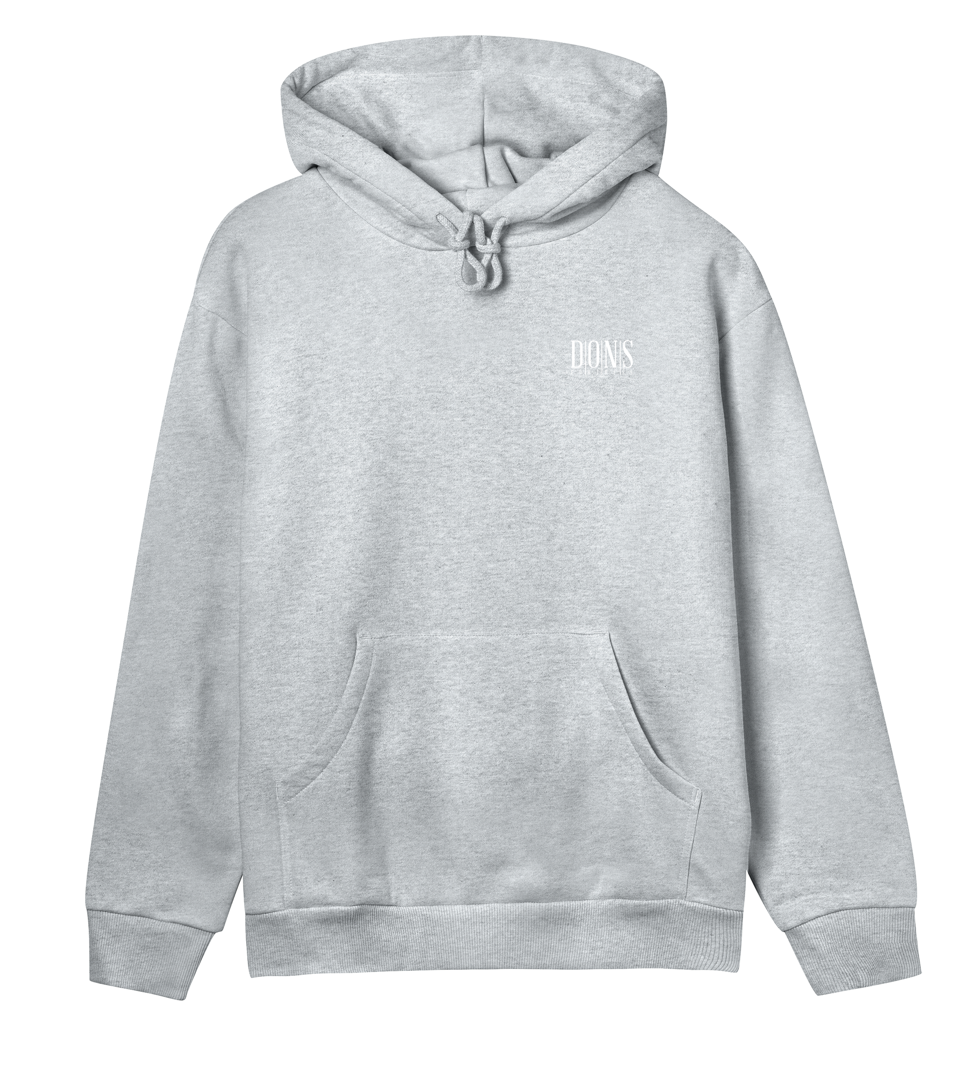 Dons Fortress Principal-Hybrid Hoodie in Grey Melange Front Womens