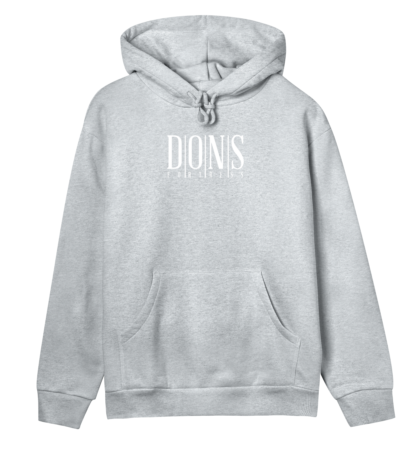 Dons Fortress Principal Hoodie in Grey Melange Front Womens
